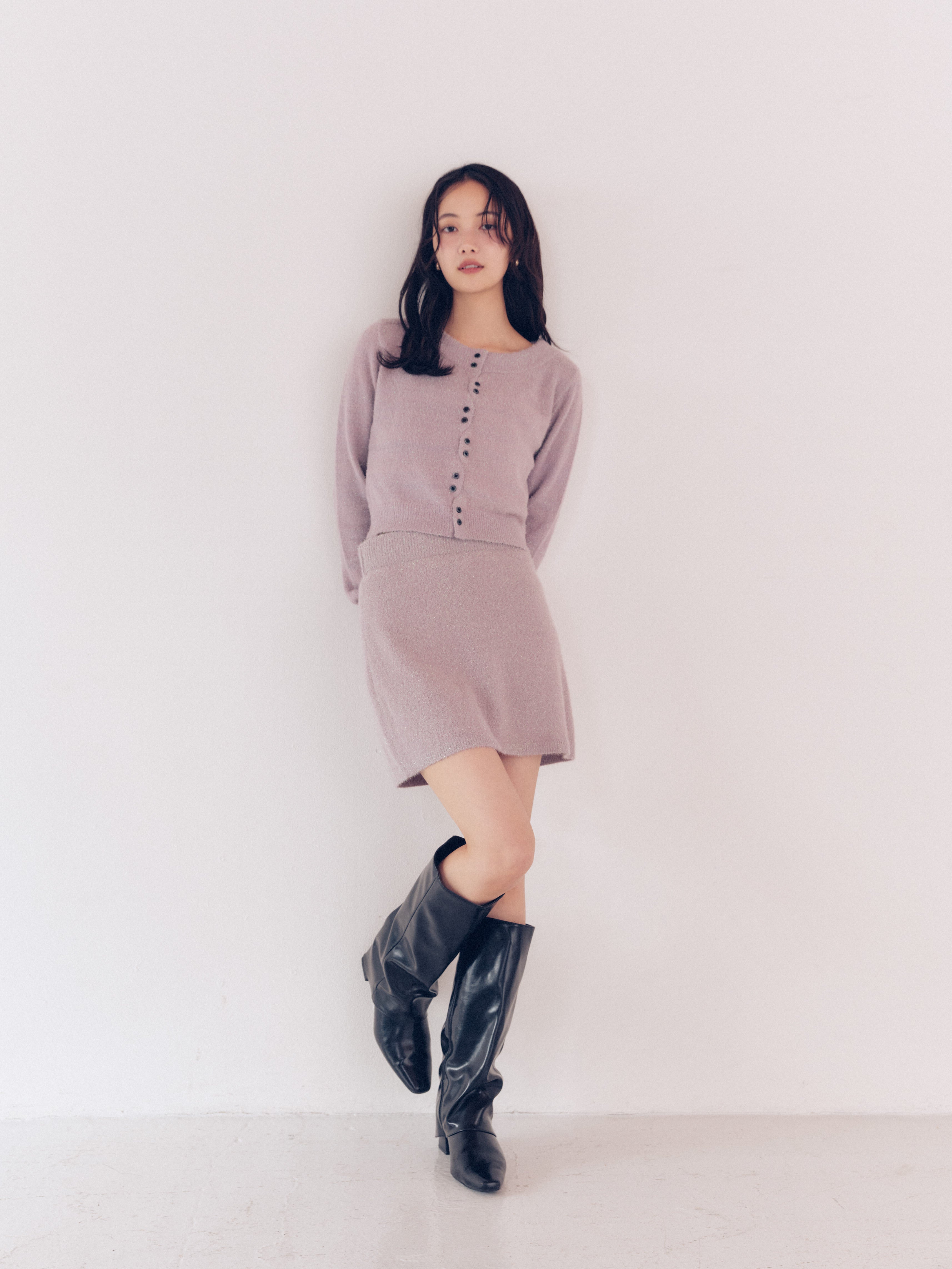 glitter long sleeve cardigan