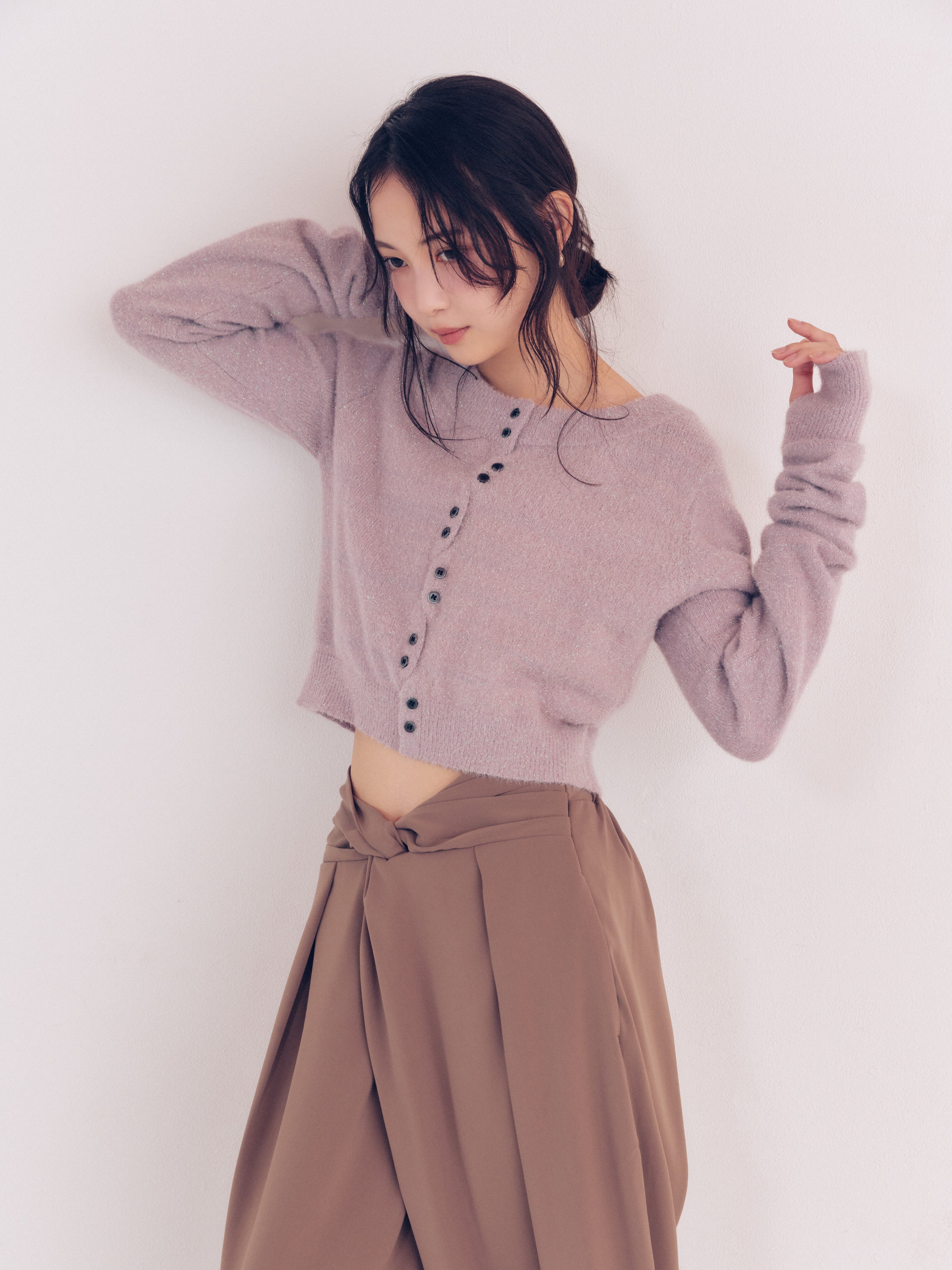 glitter long sleeve cardigan