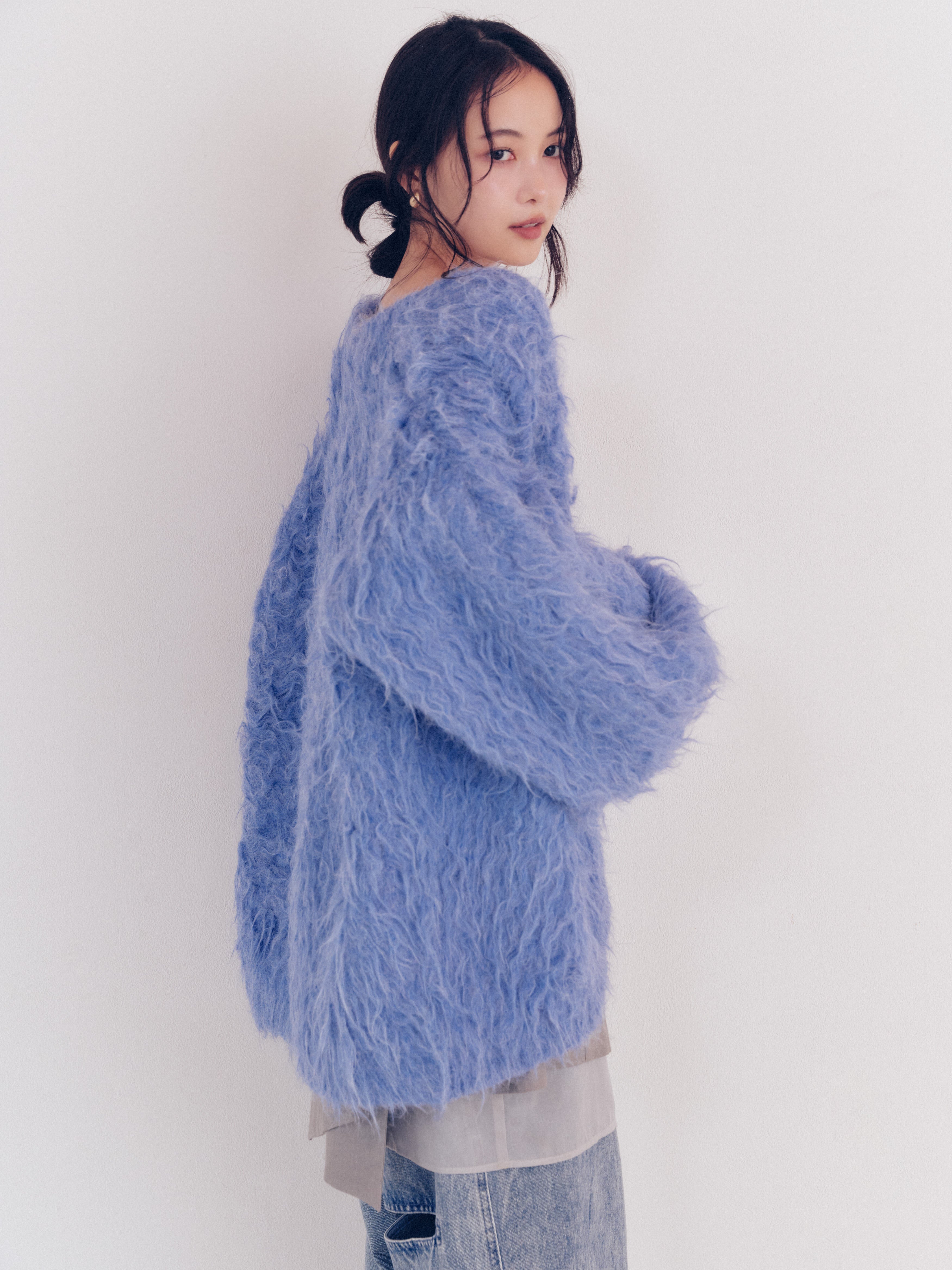 unique button knit cardigan