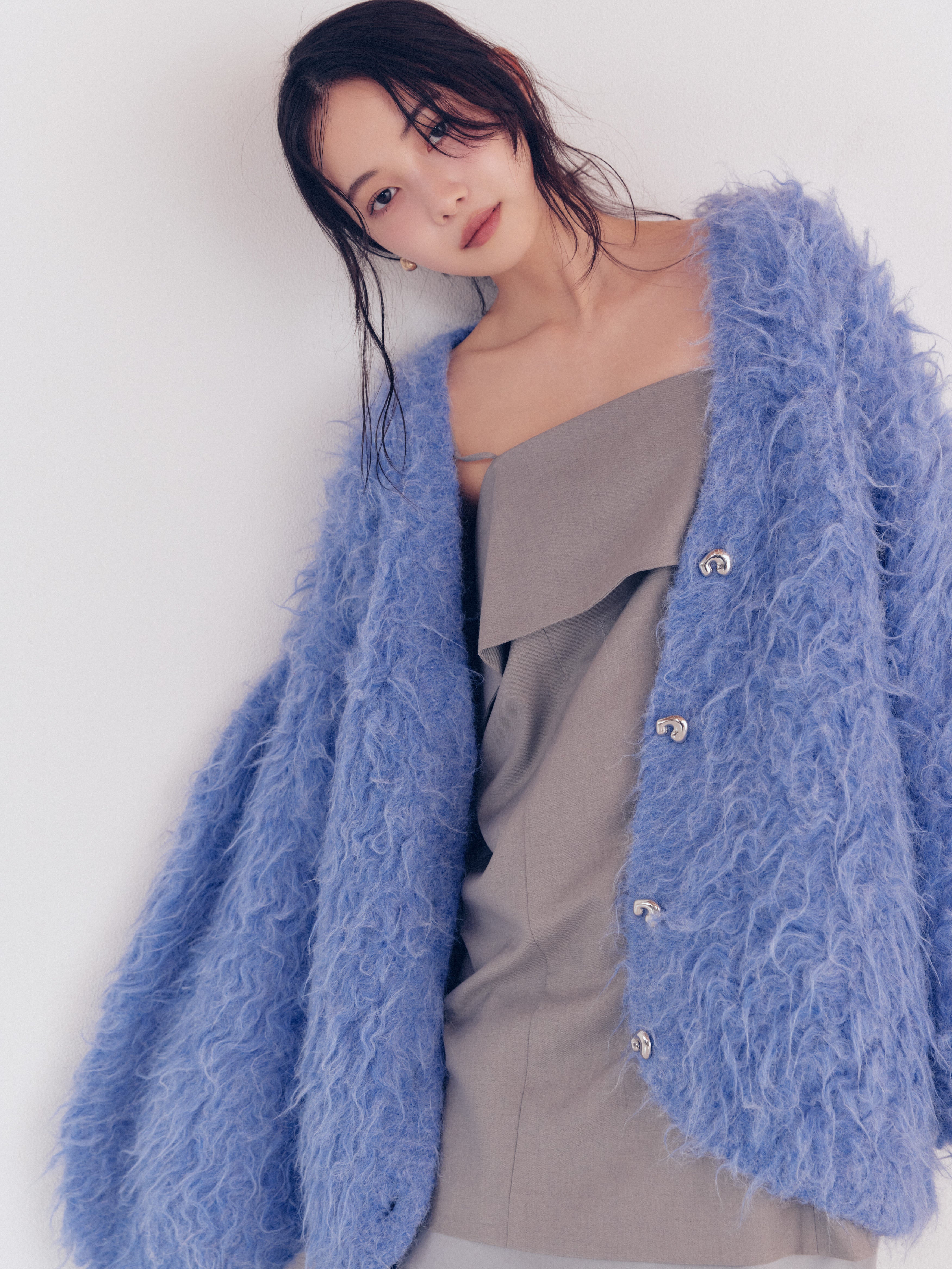 unique button knit cardigan