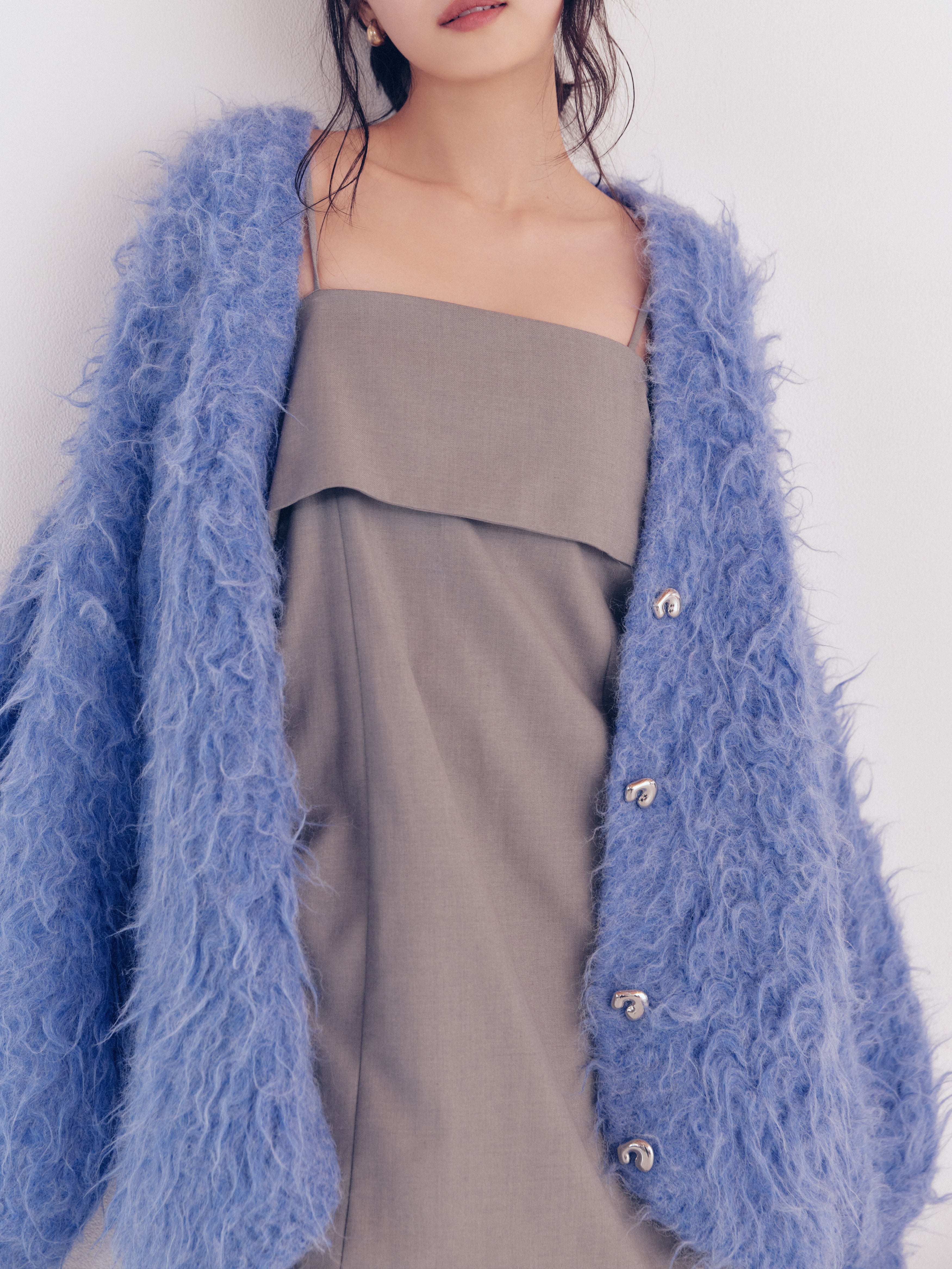 unique button knit cardigan