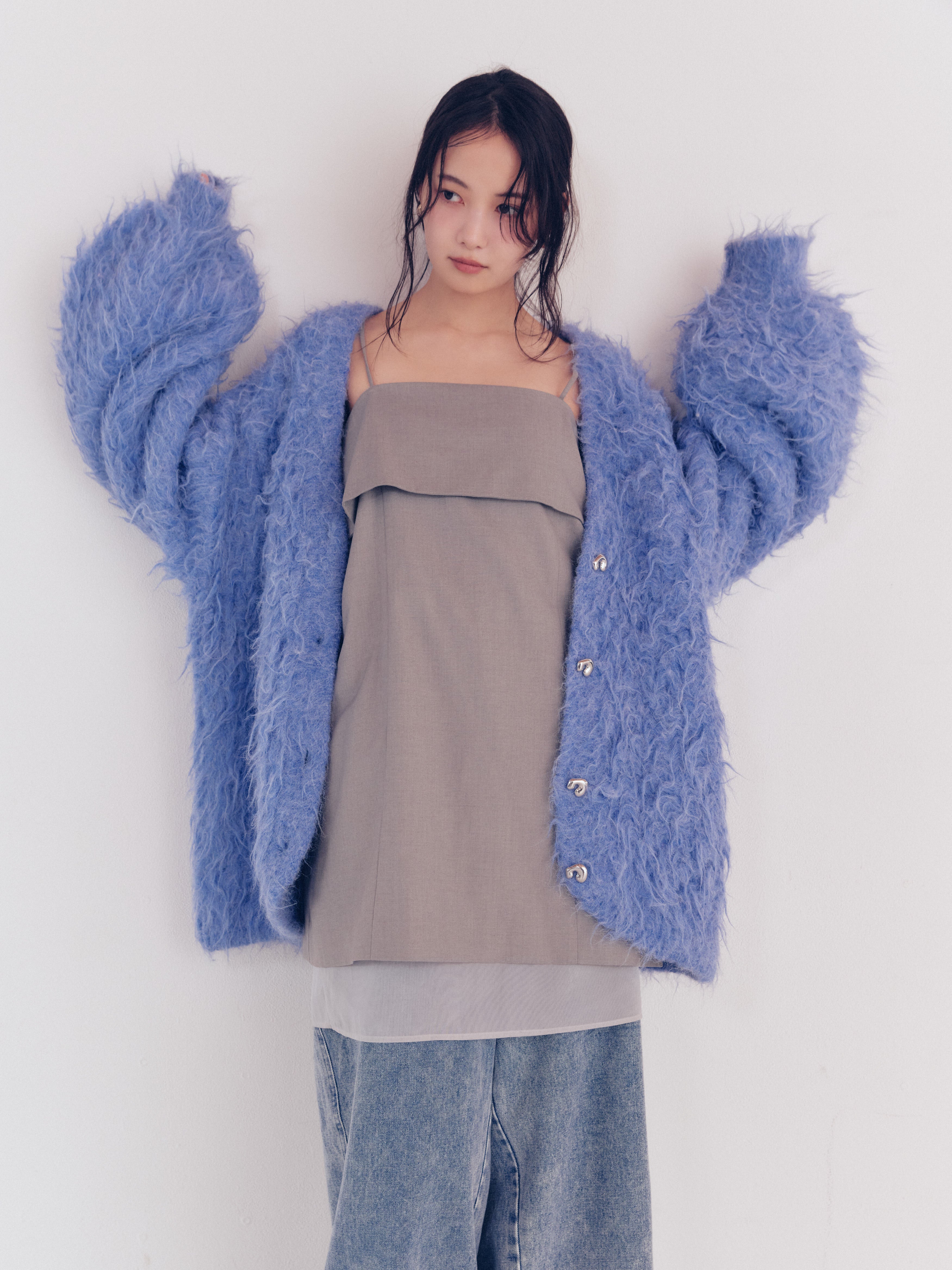 unique button knit cardigan