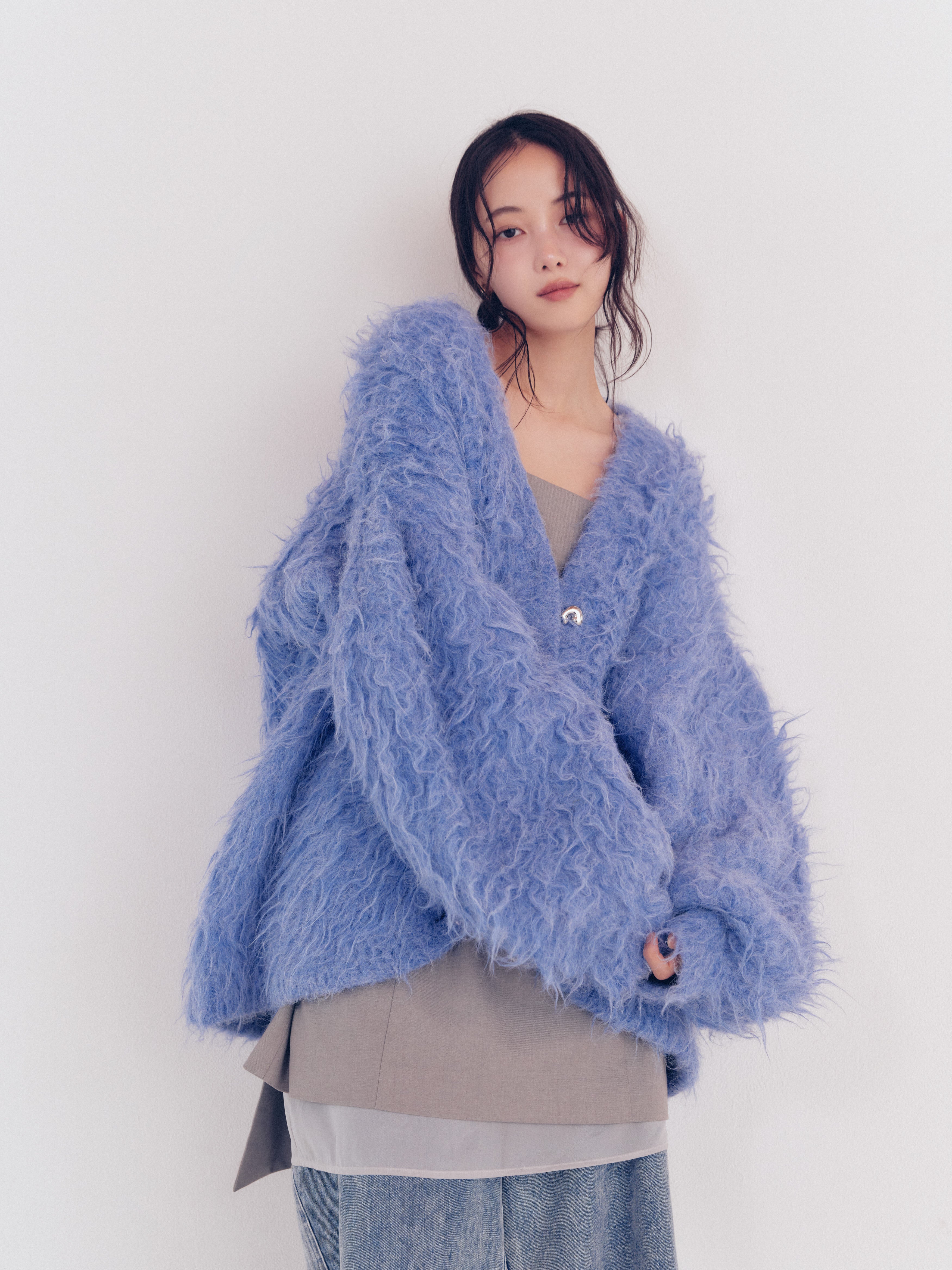 unique button knit cardigan