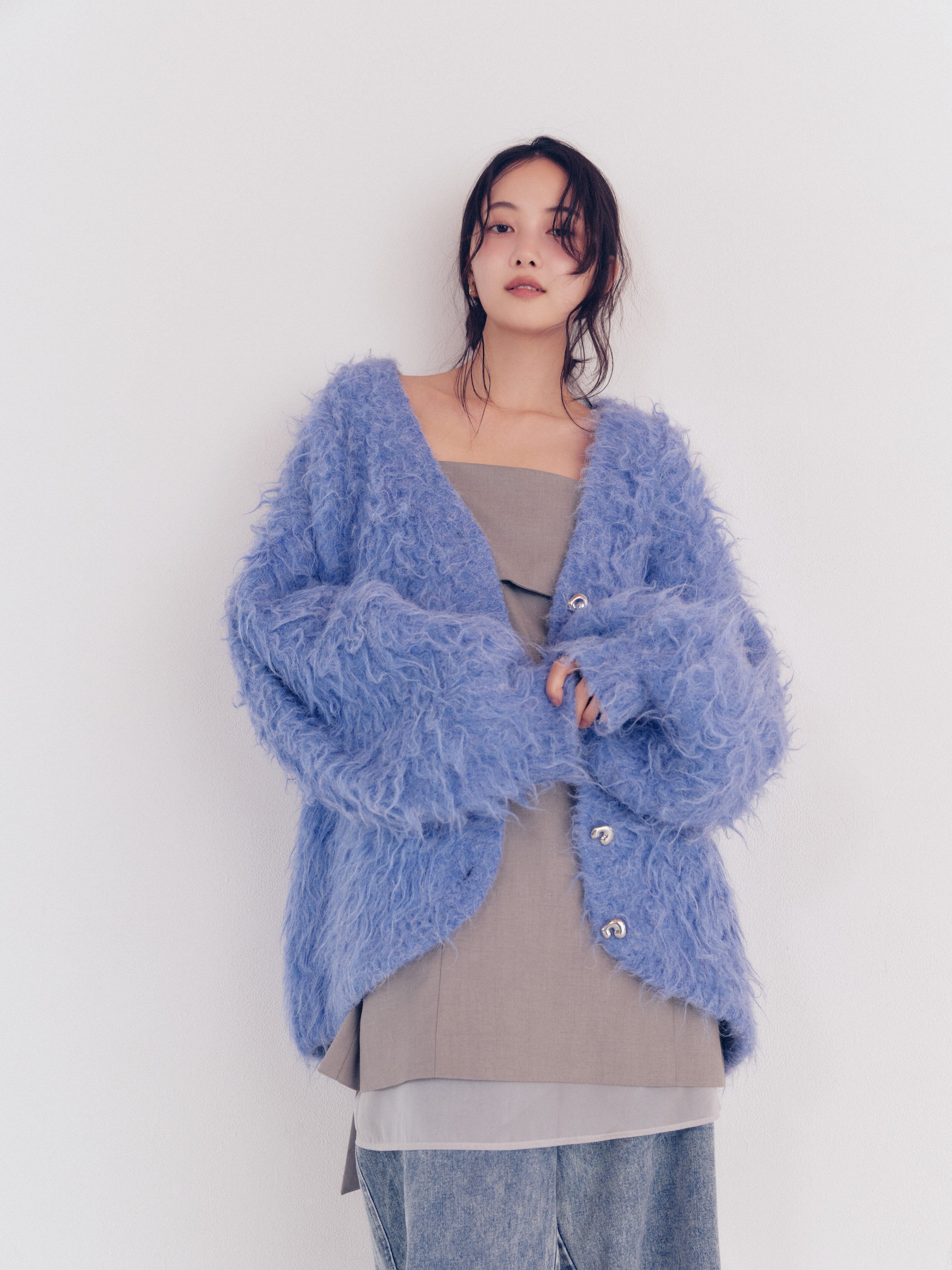 unique button knit cardigan