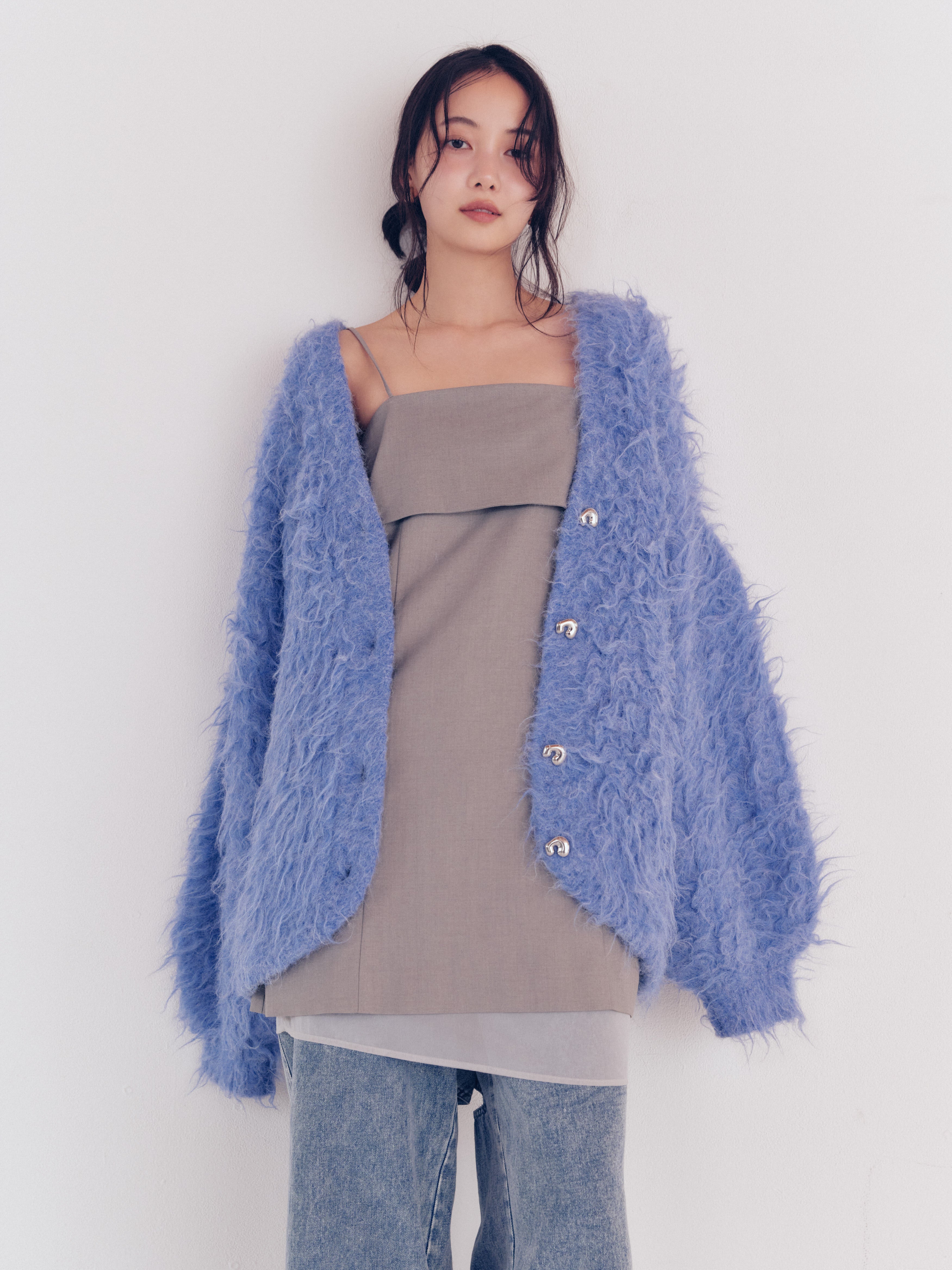 unique button knit cardigan