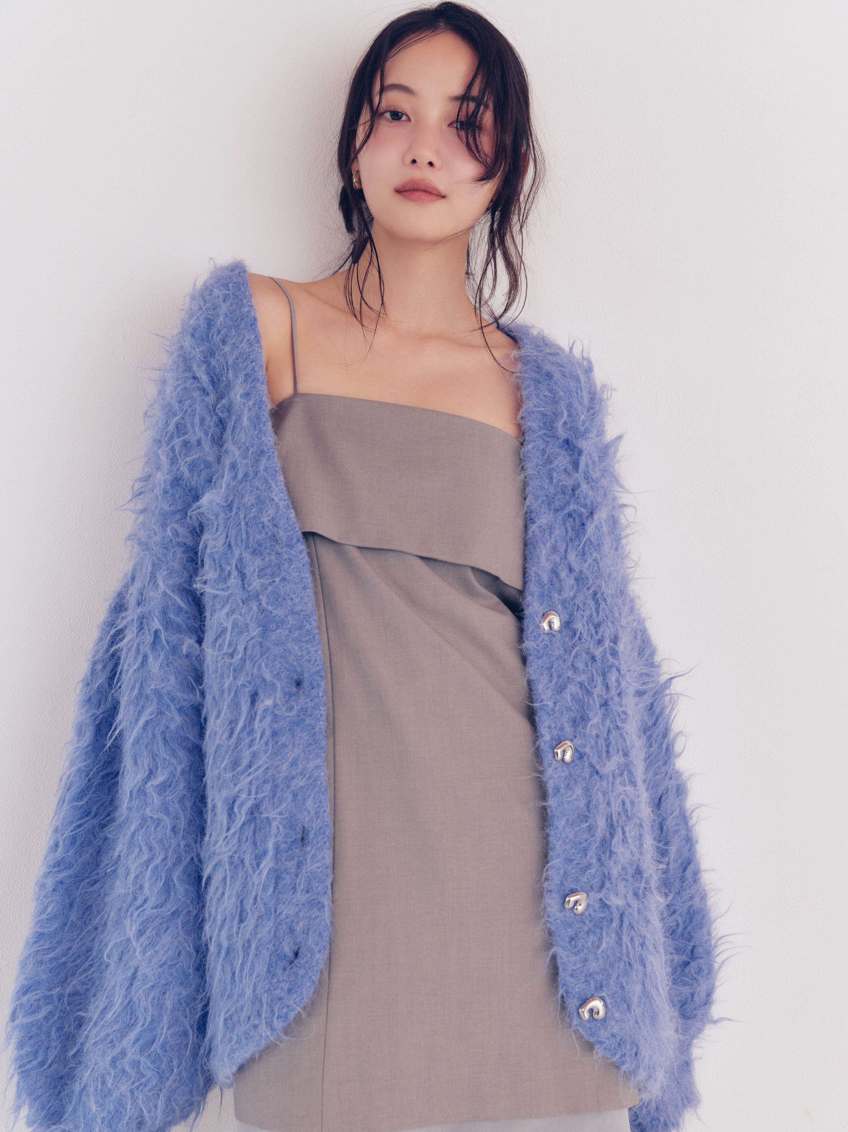 unique button knit cardigan