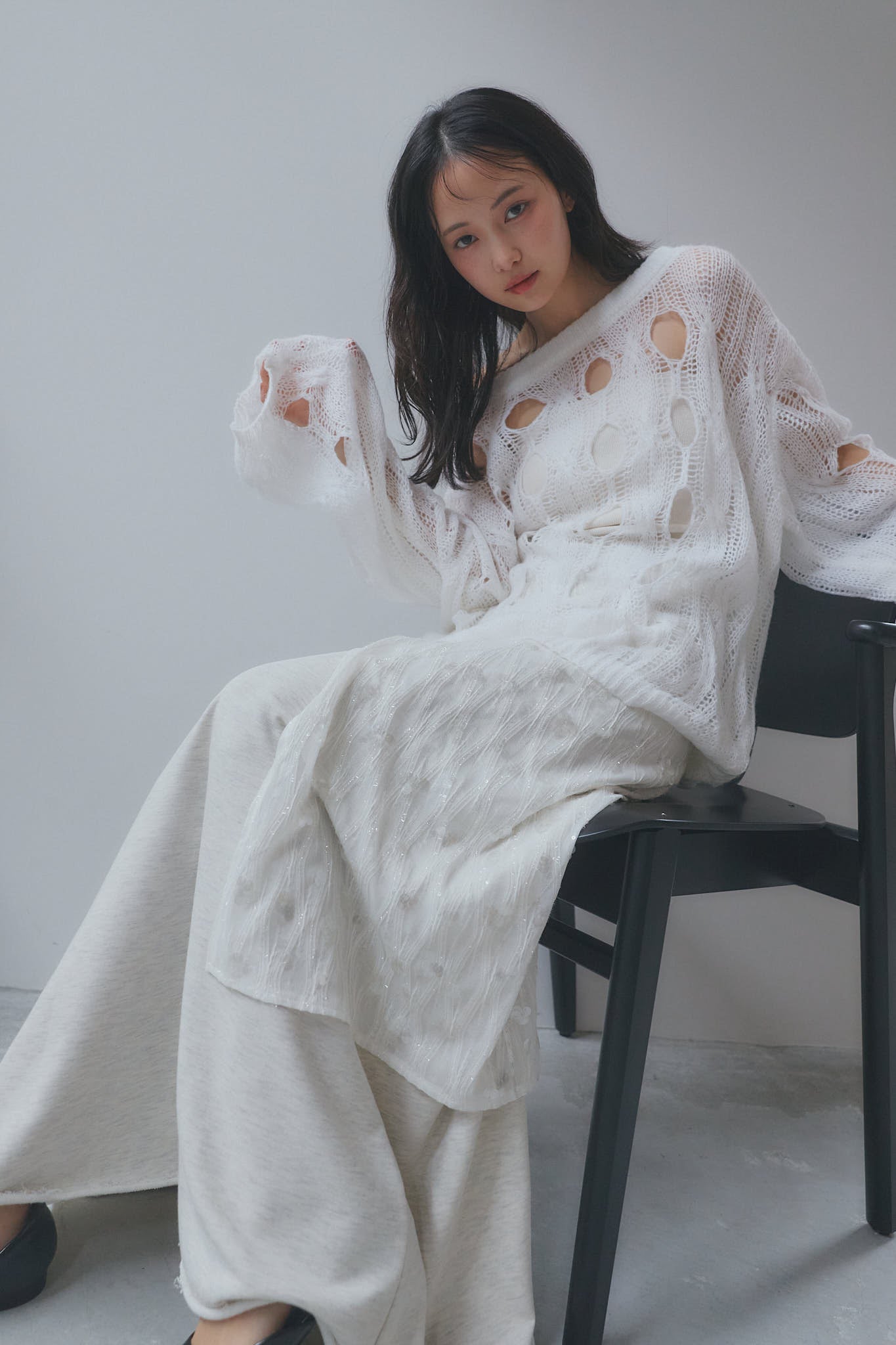 cloudy sheer knit