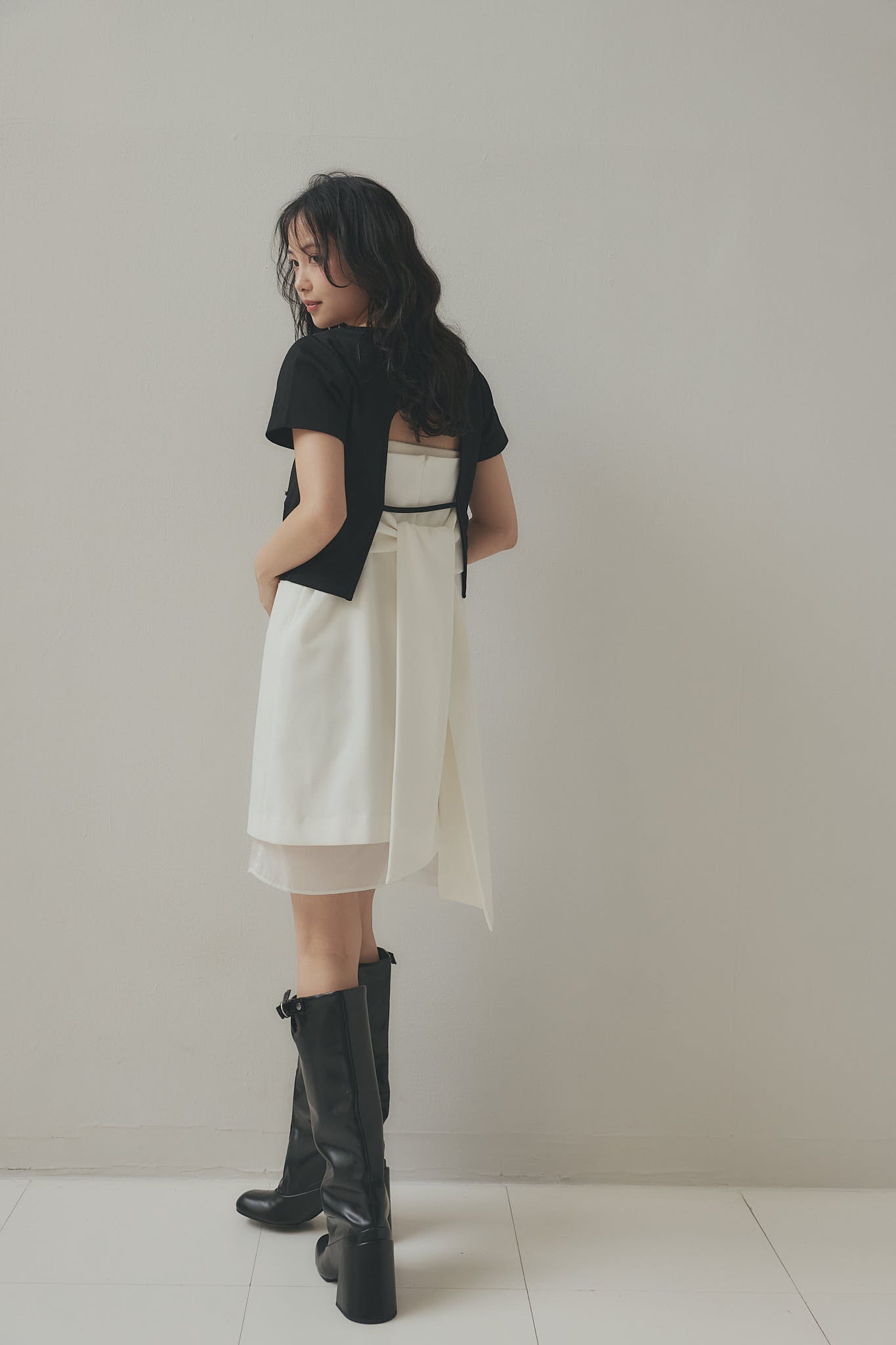 back open bijou mini tee