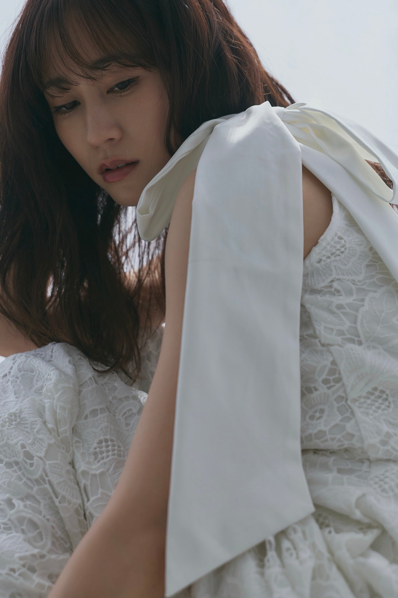 ribbon shoulder lace combinaison
