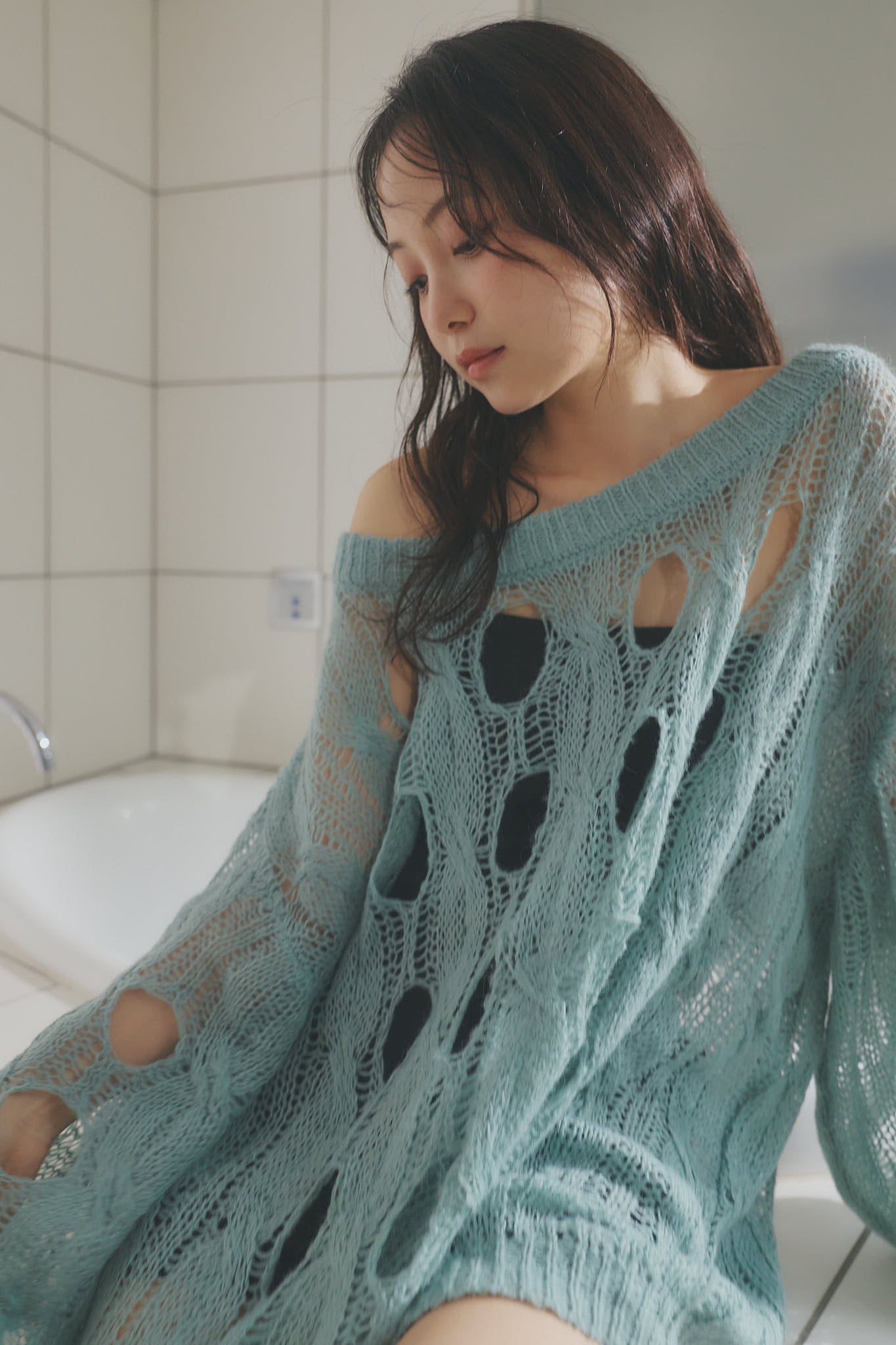 cloudy sheer knit