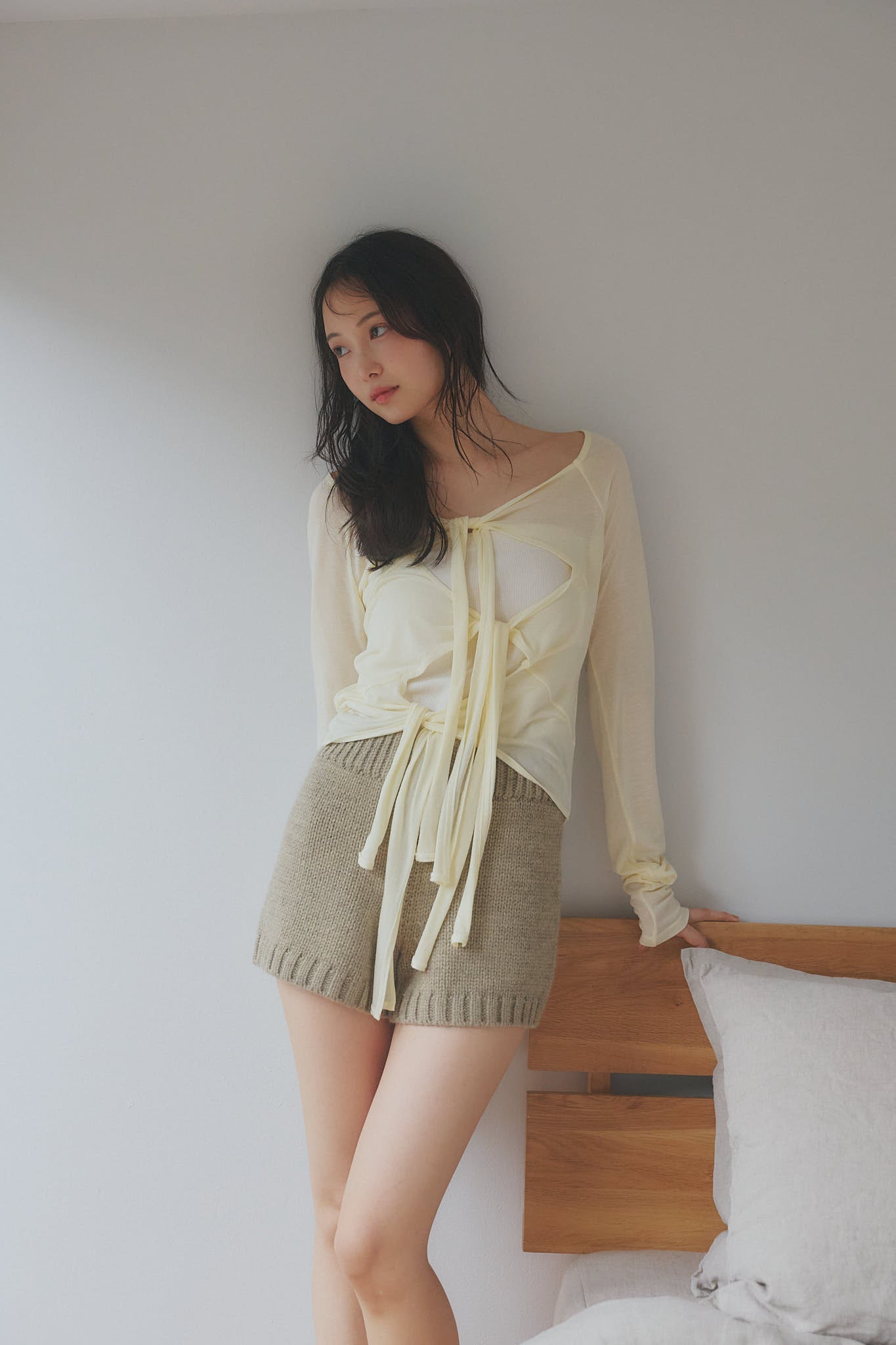 tie design sheer tops