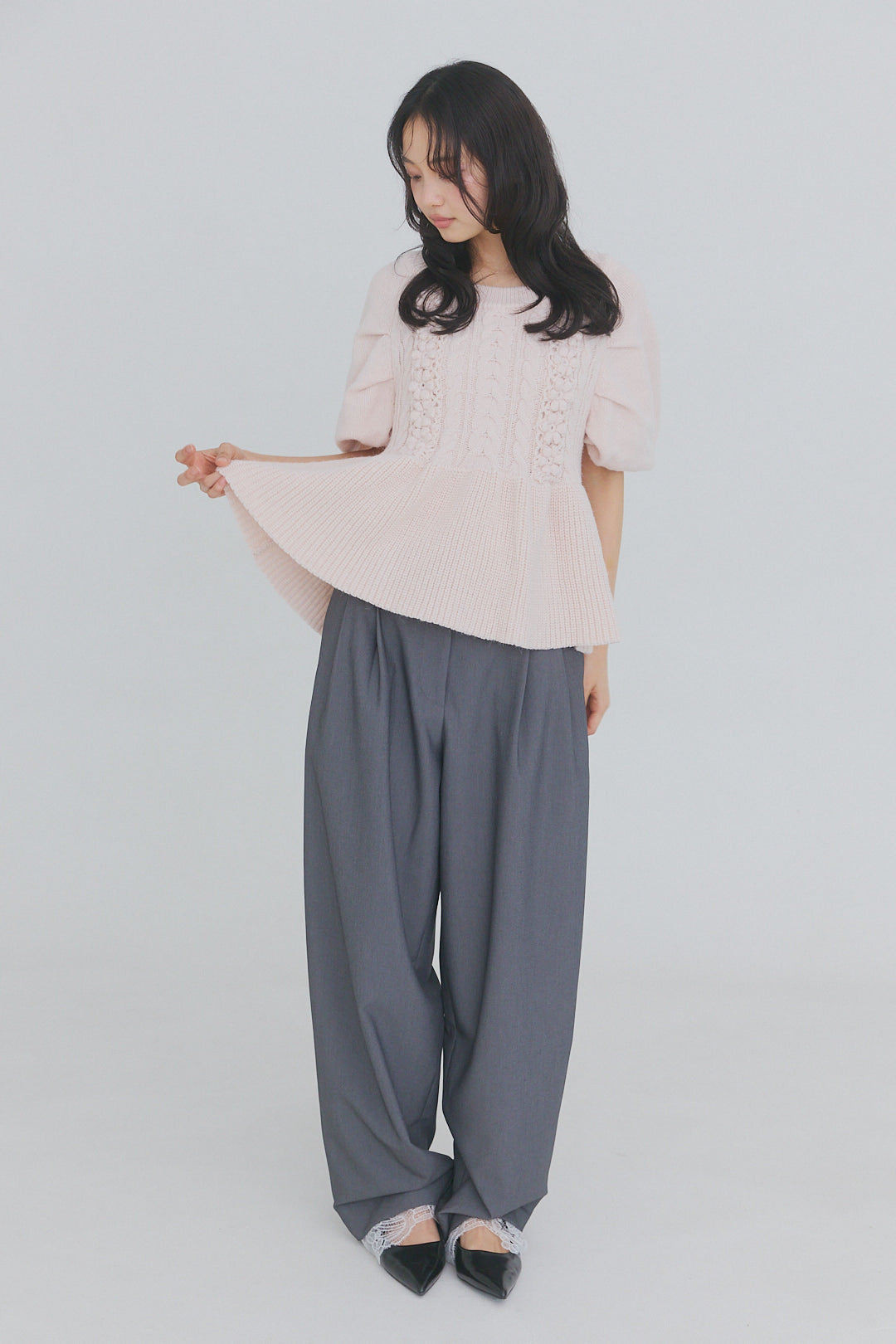 flower cable design knit