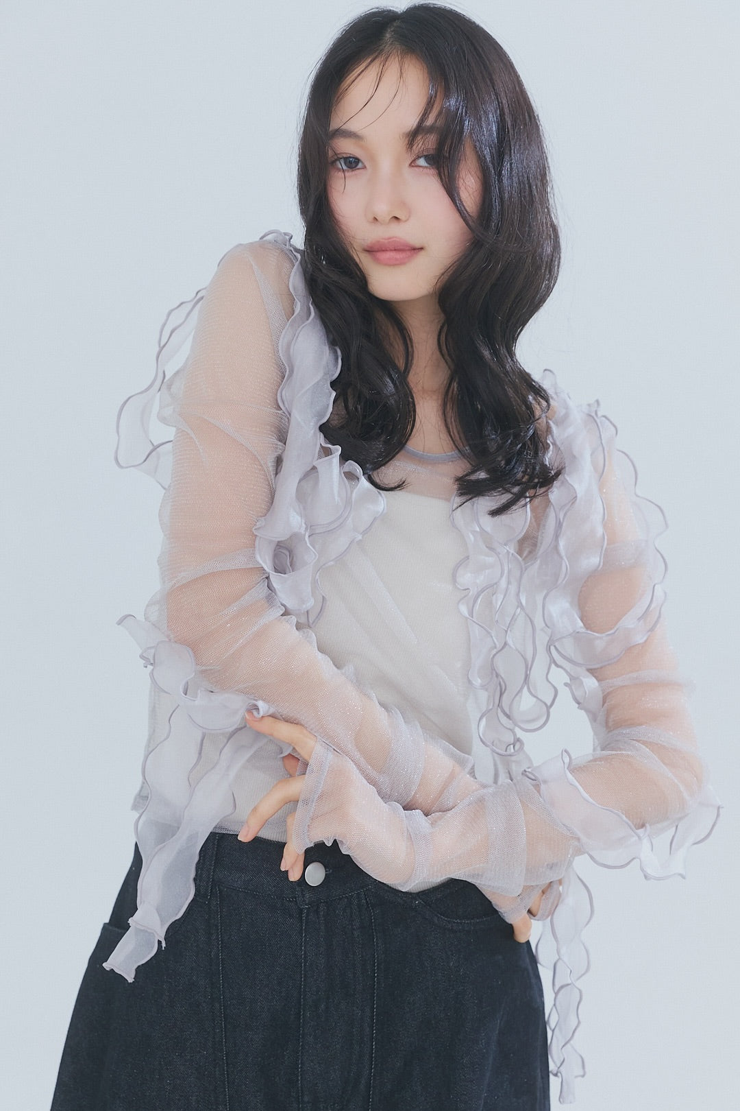 random ribbon sheer tops