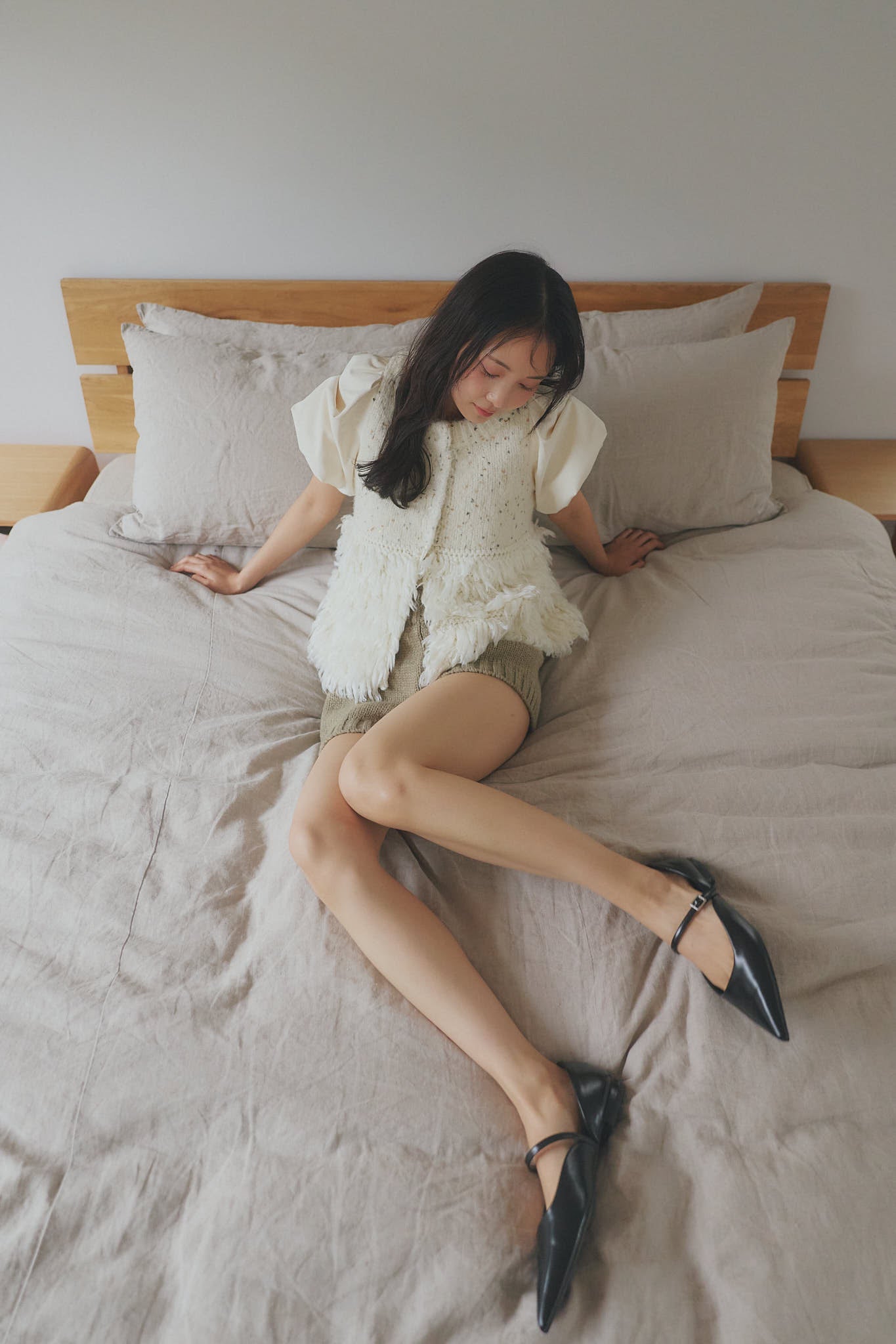 fringe design glitter summer knit