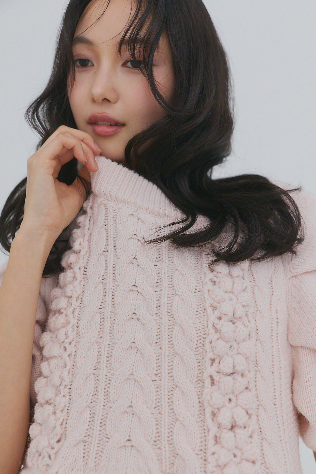 flower cable design knit