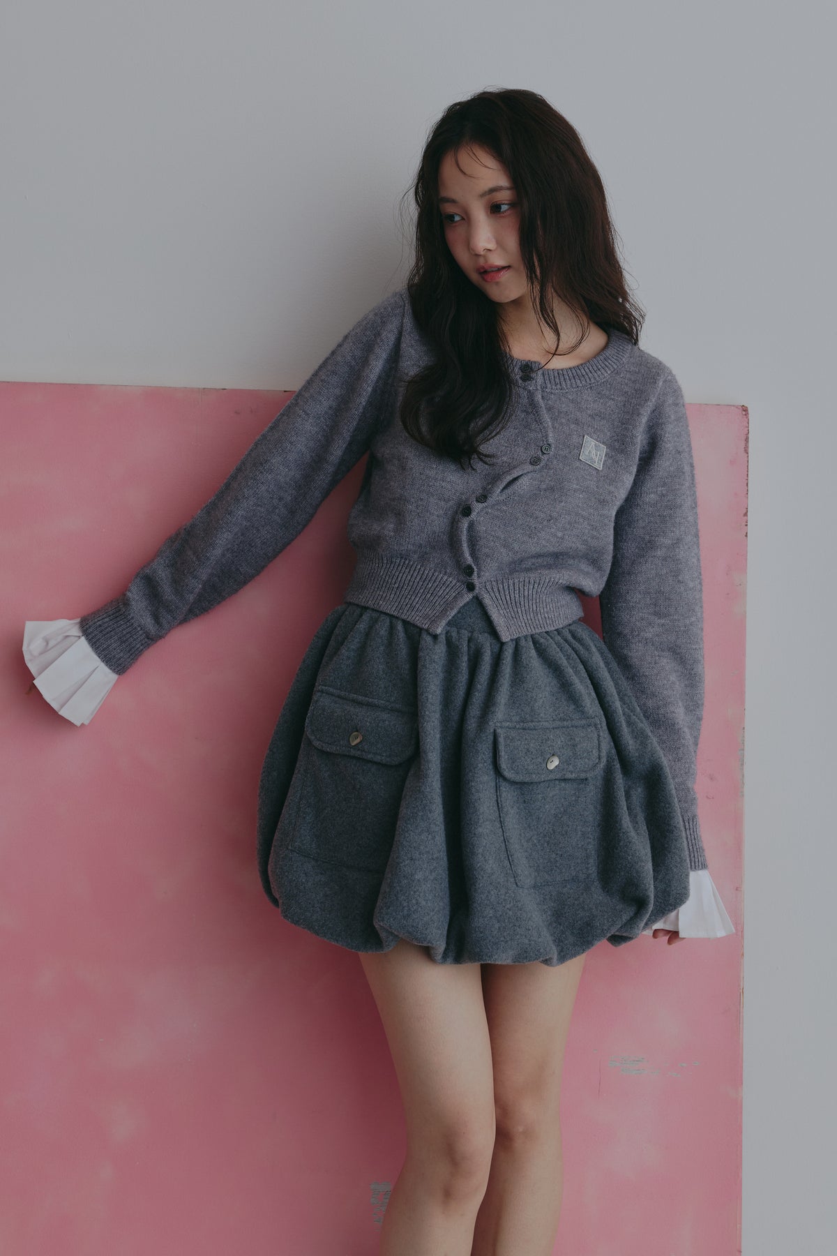 basic wave cardigan
