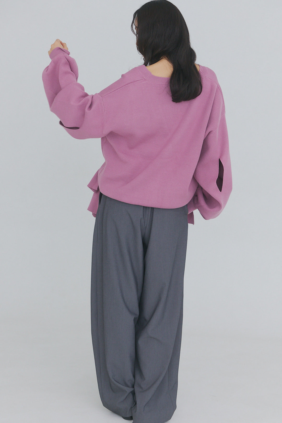 hole ribbon spring cardigan