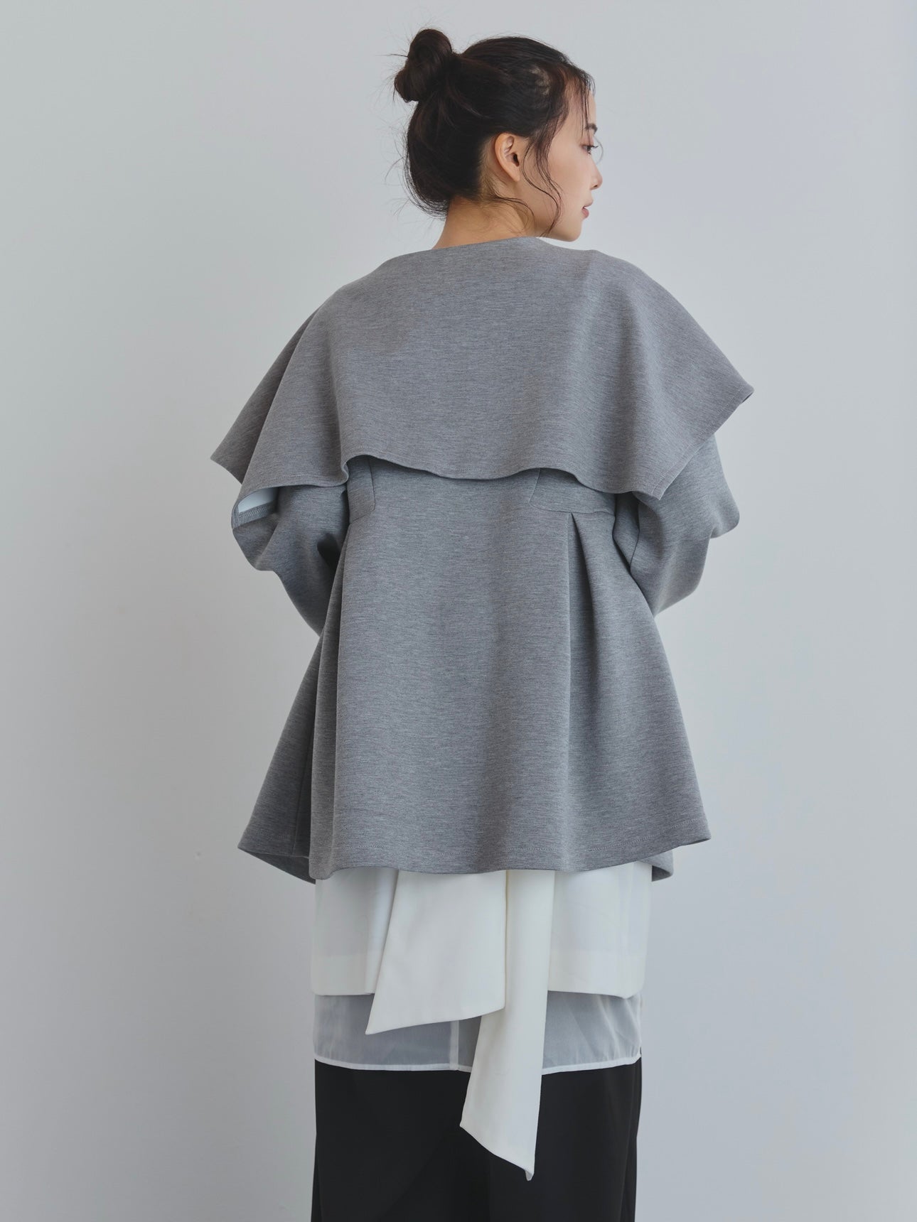 big collar peplum sweat