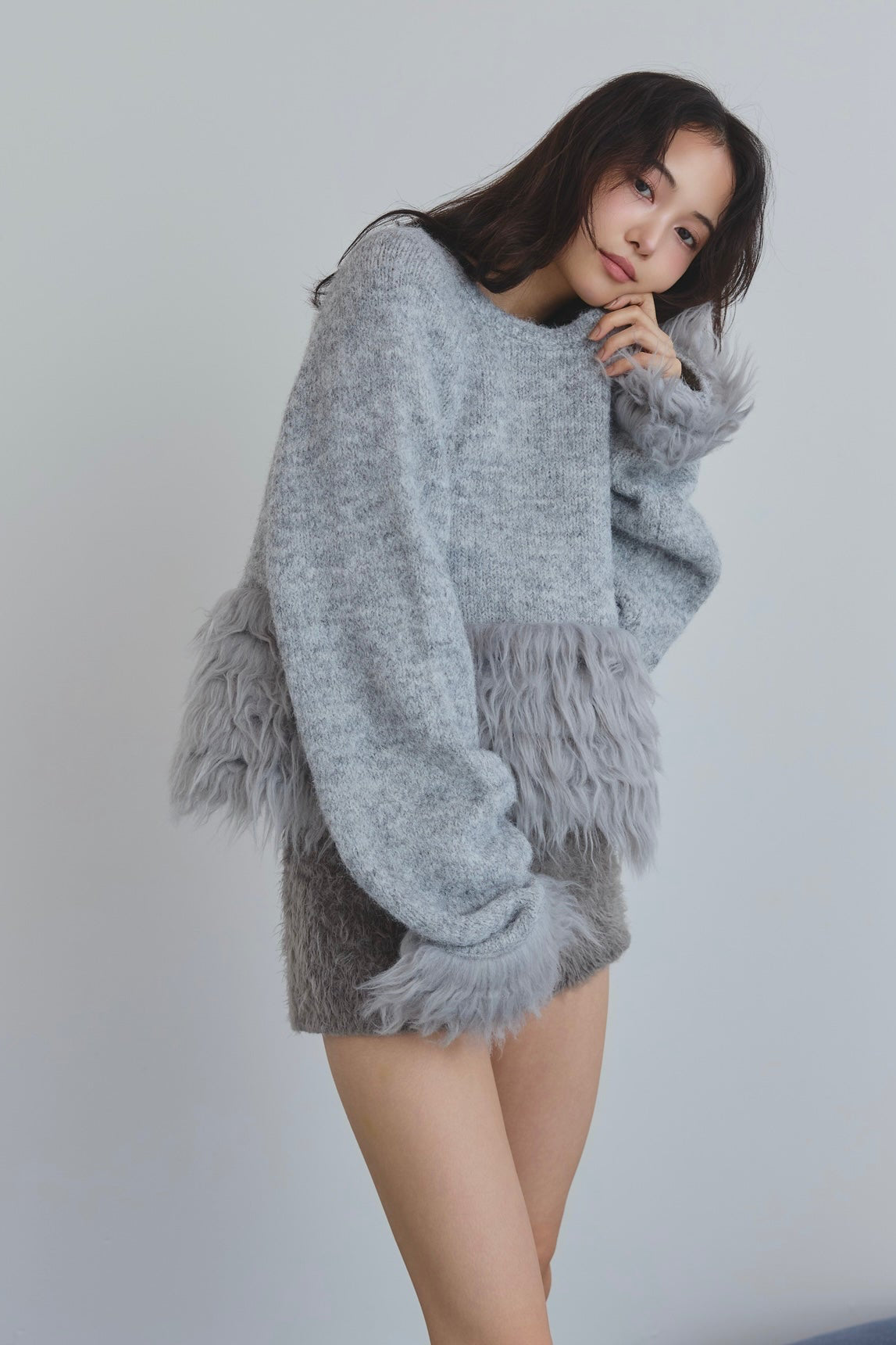 panel design fur knit