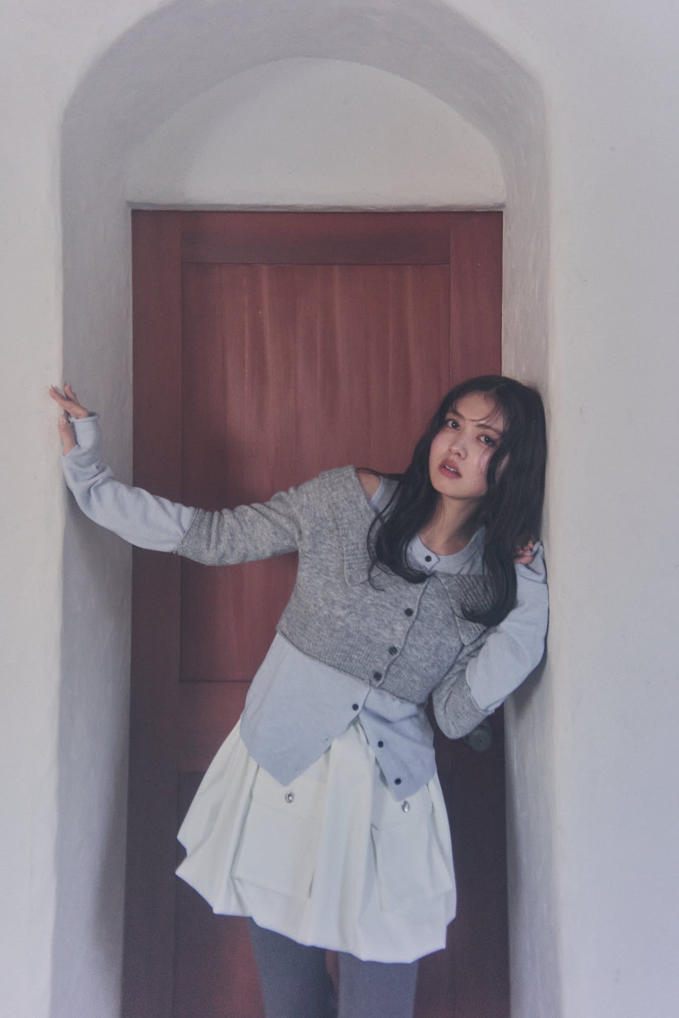 bicolor 2way knit