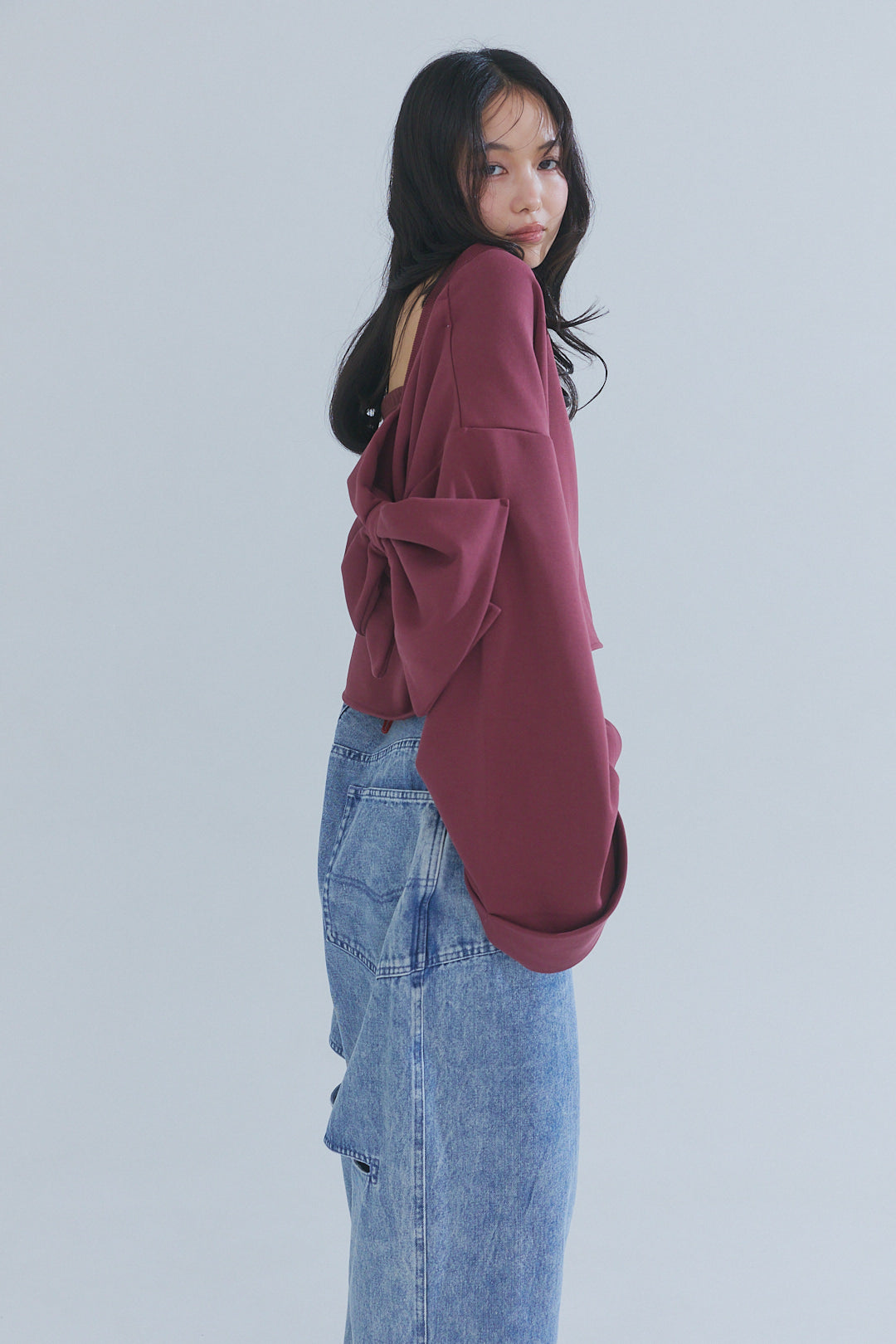 back open ribbon sweat