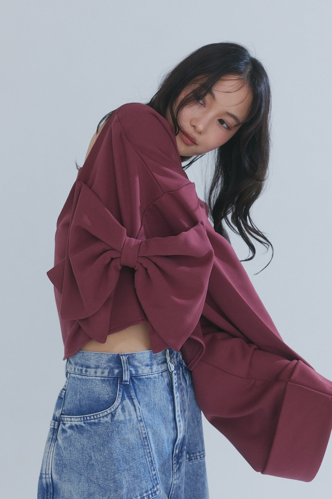 back open ribbon sweat