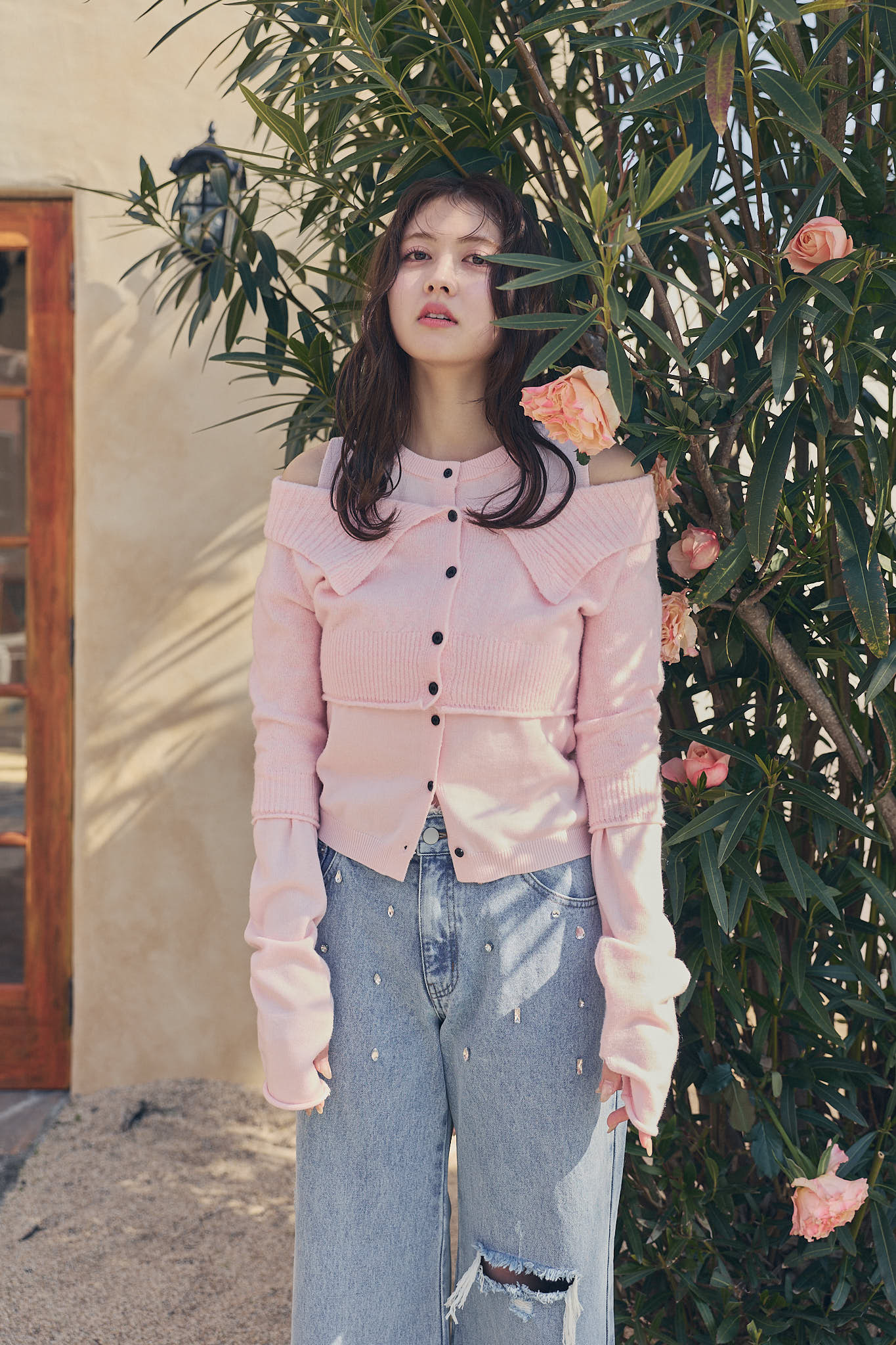 bicolor 2way knit
