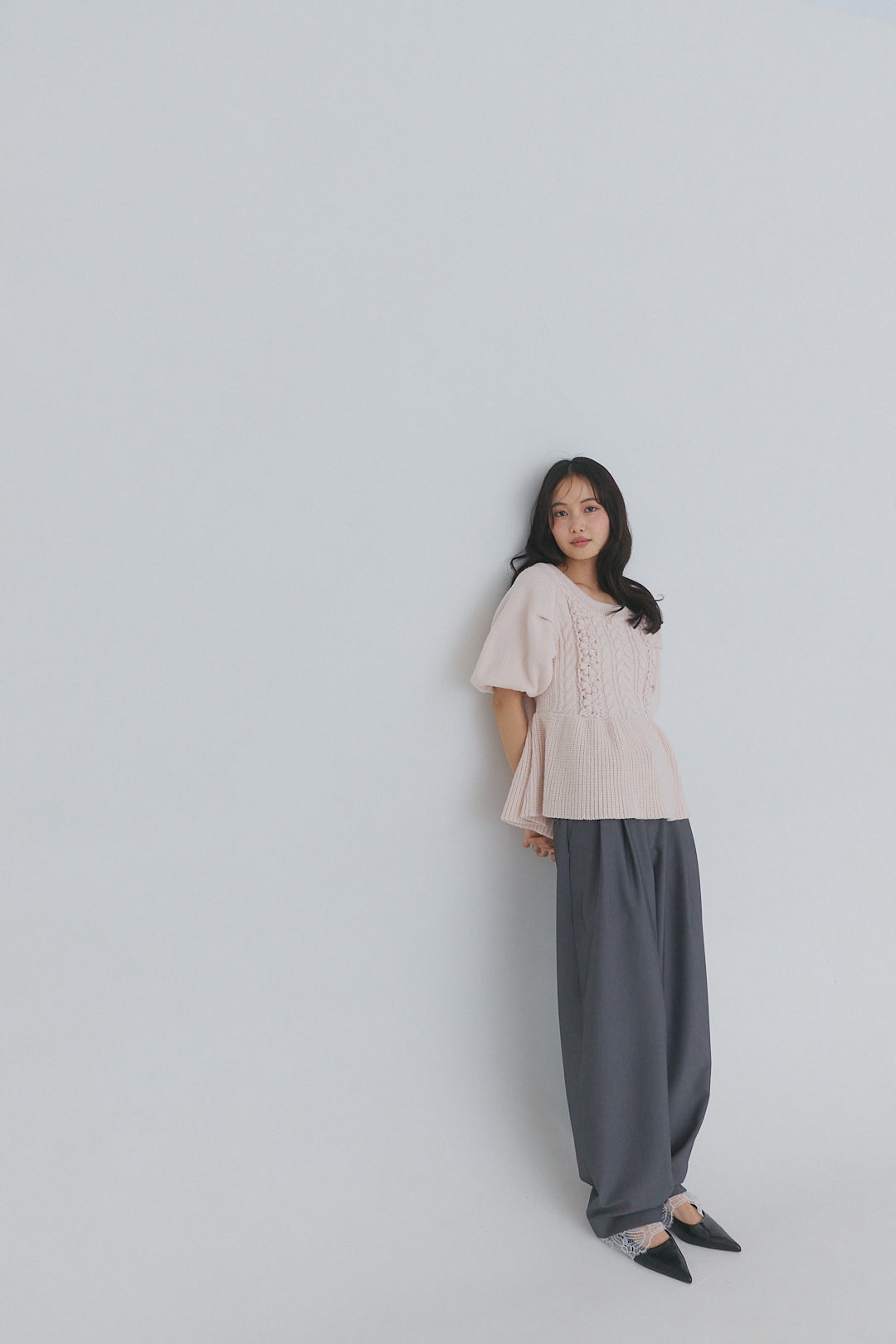flower cable design knit