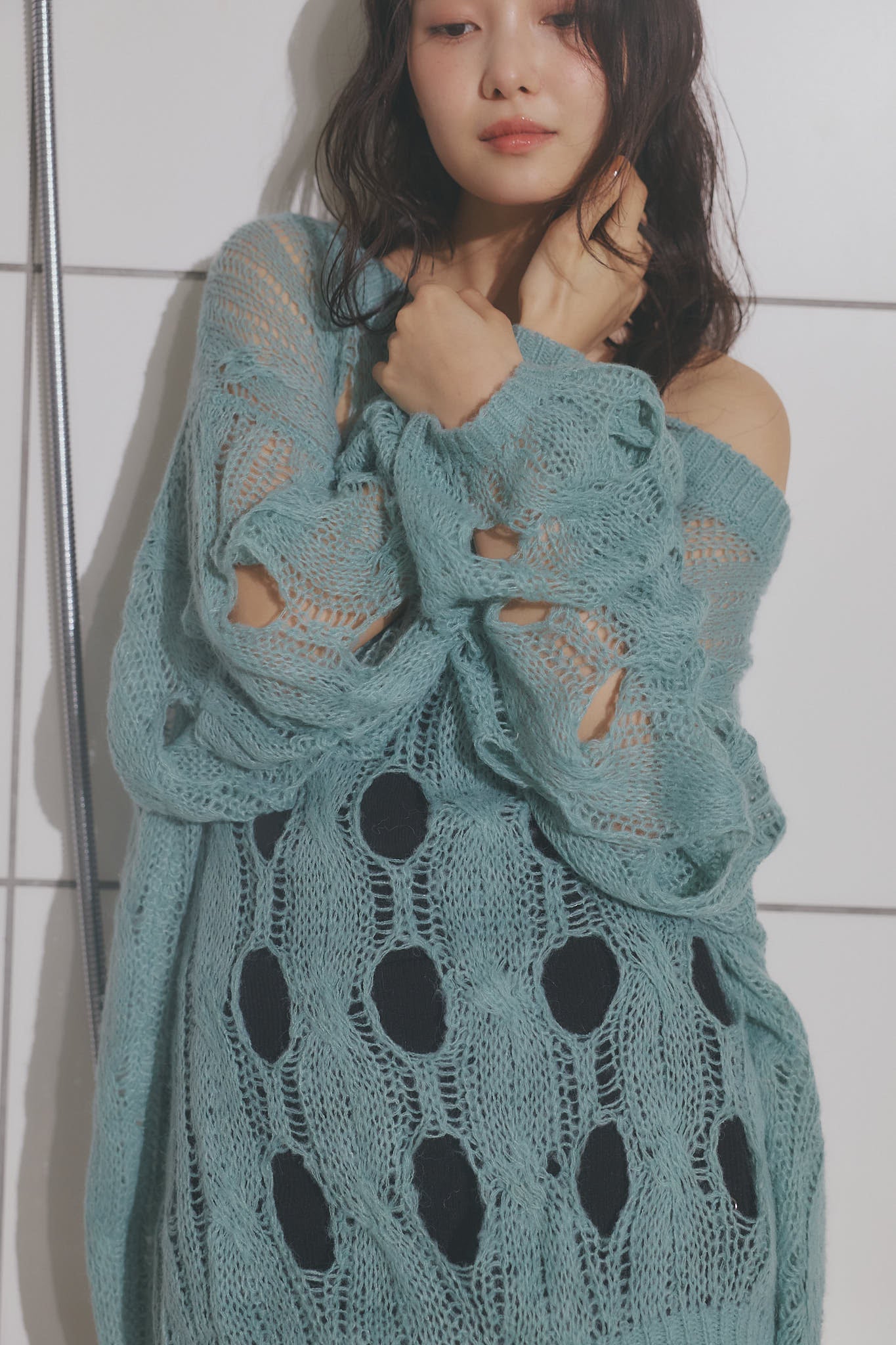 cloudy sheer knit