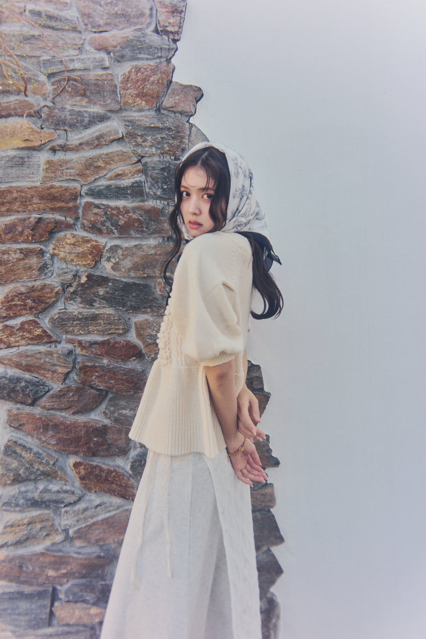 flower cable design knit