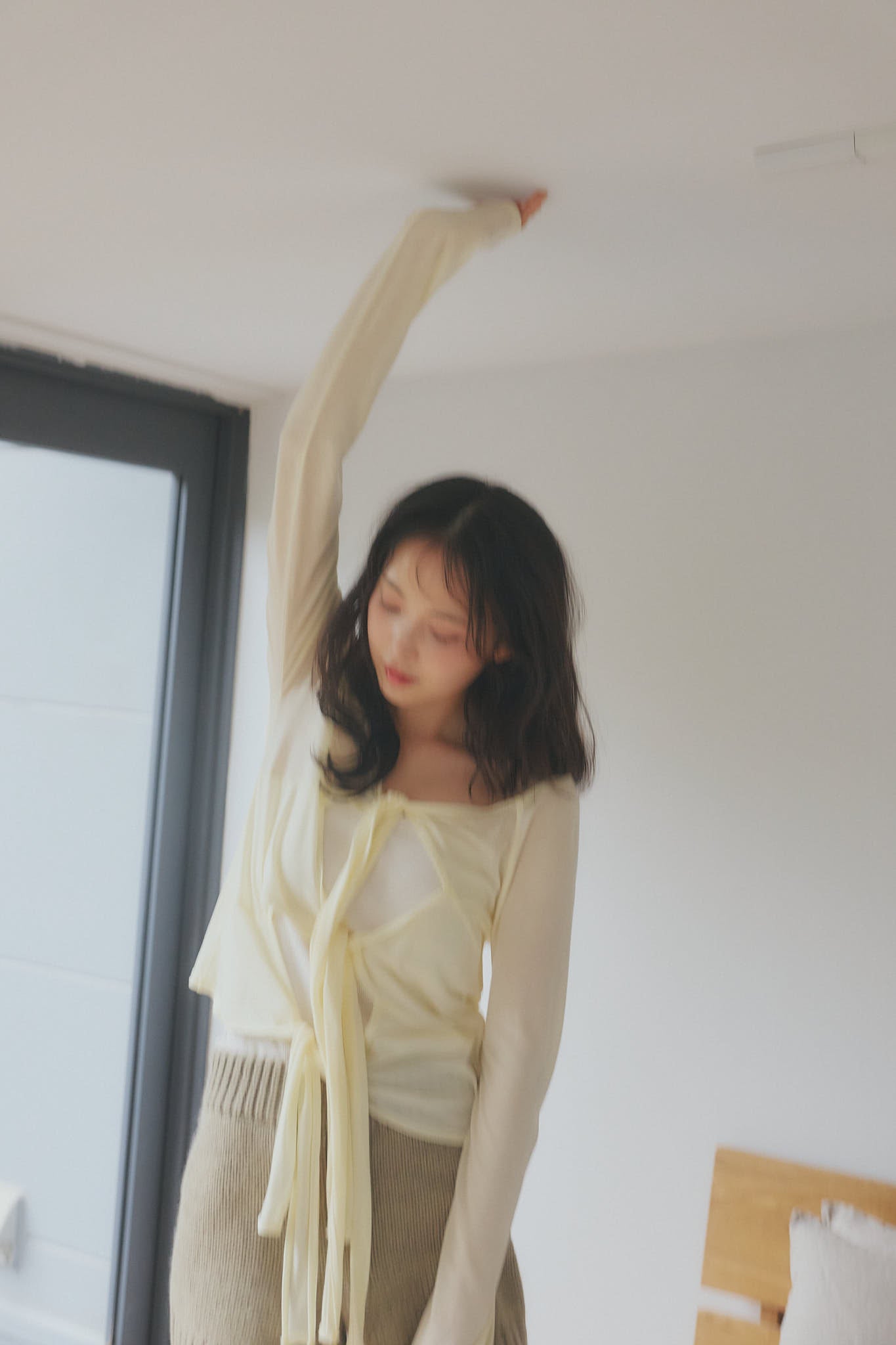 tie design sheer tops