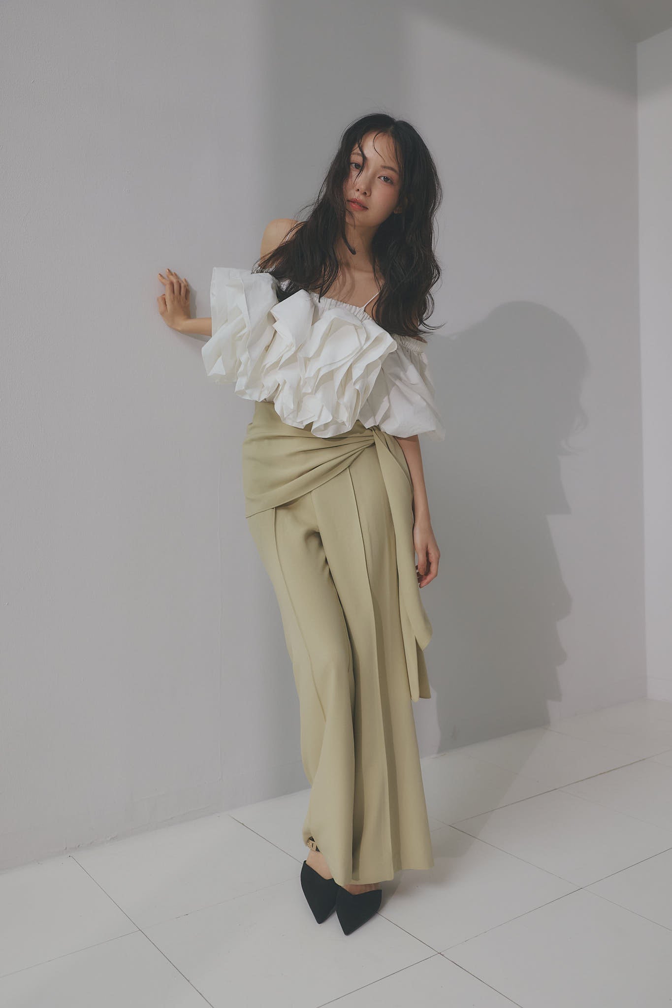 layered rap flare pants