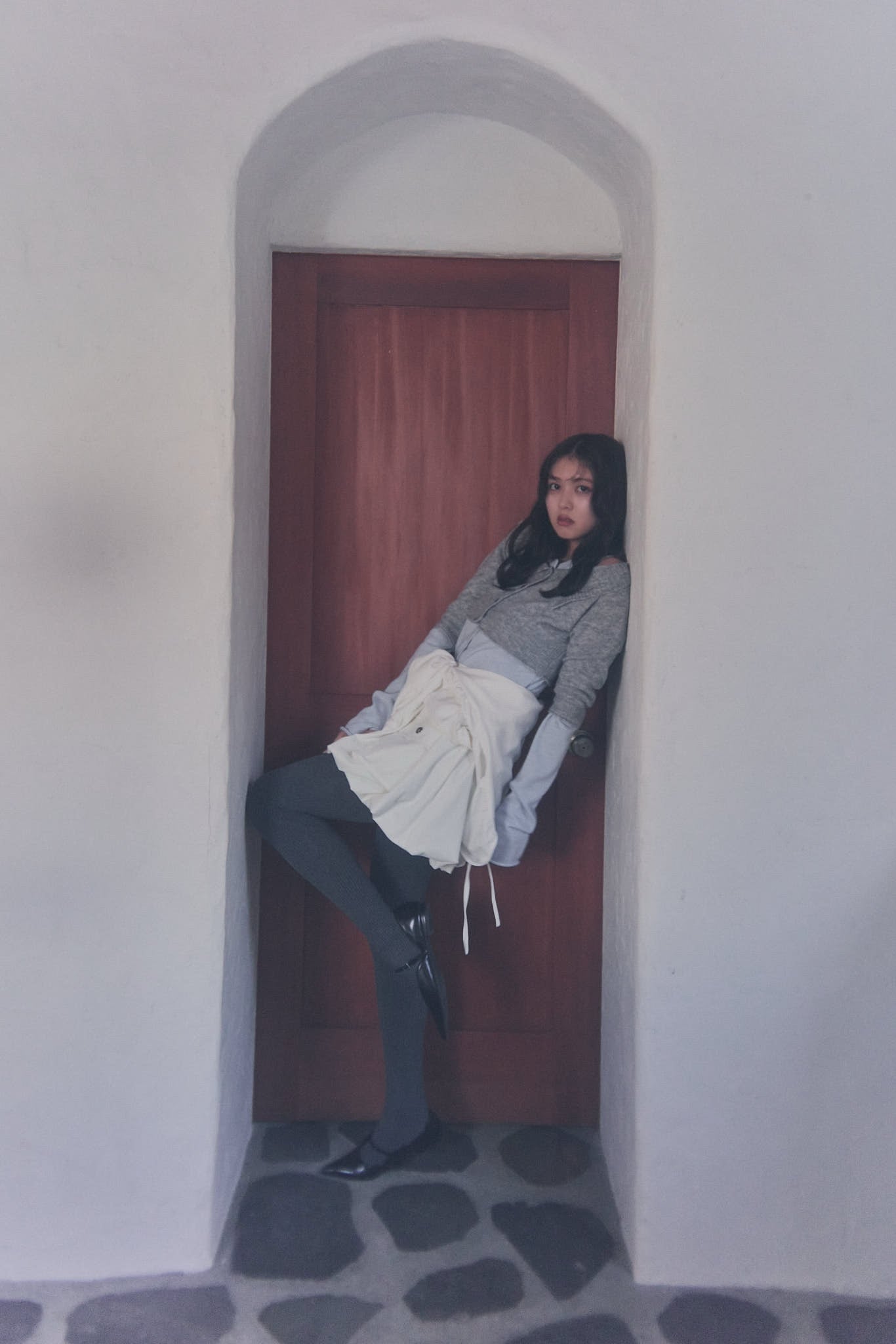 bicolor 2way knit