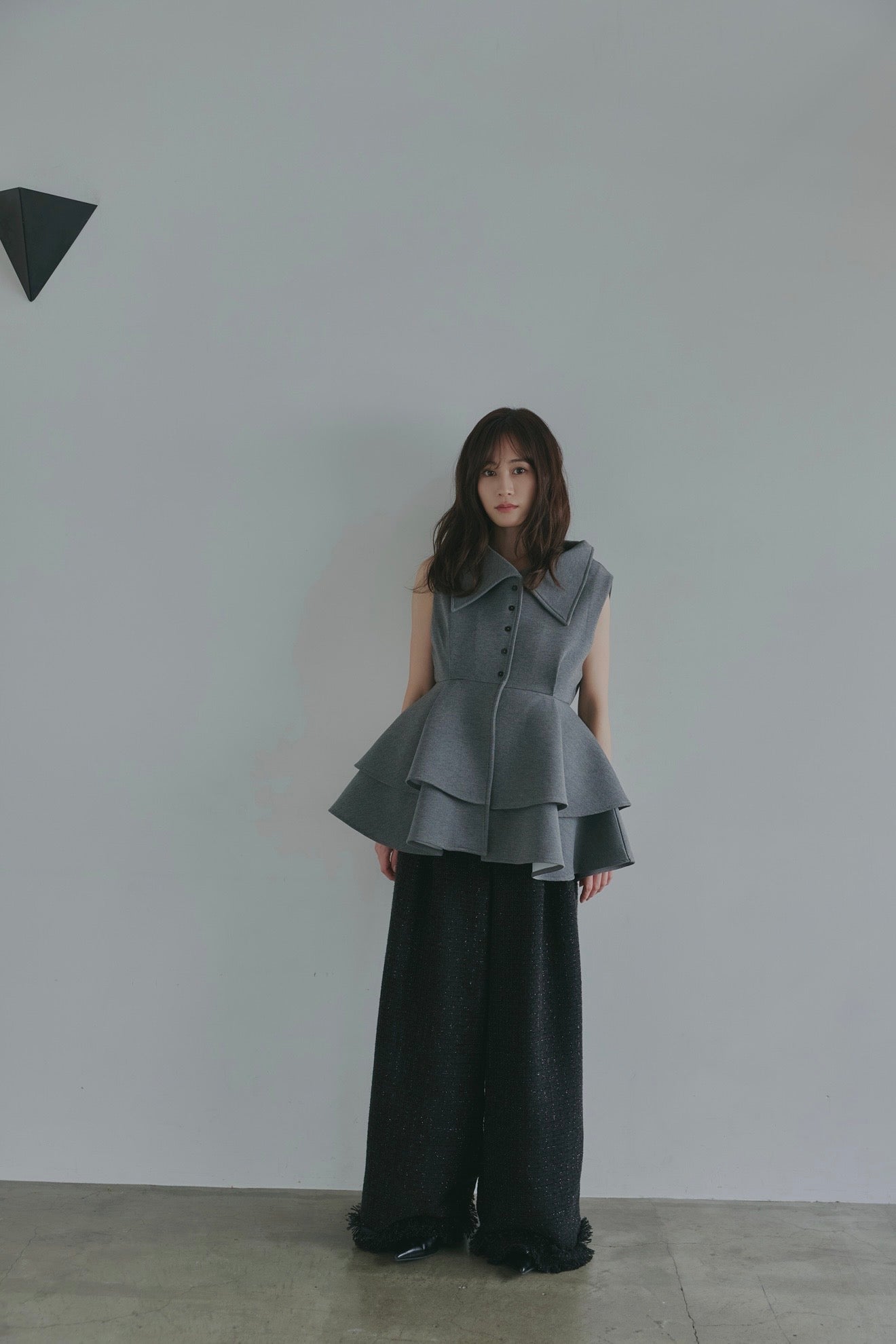 collar design peplum tops