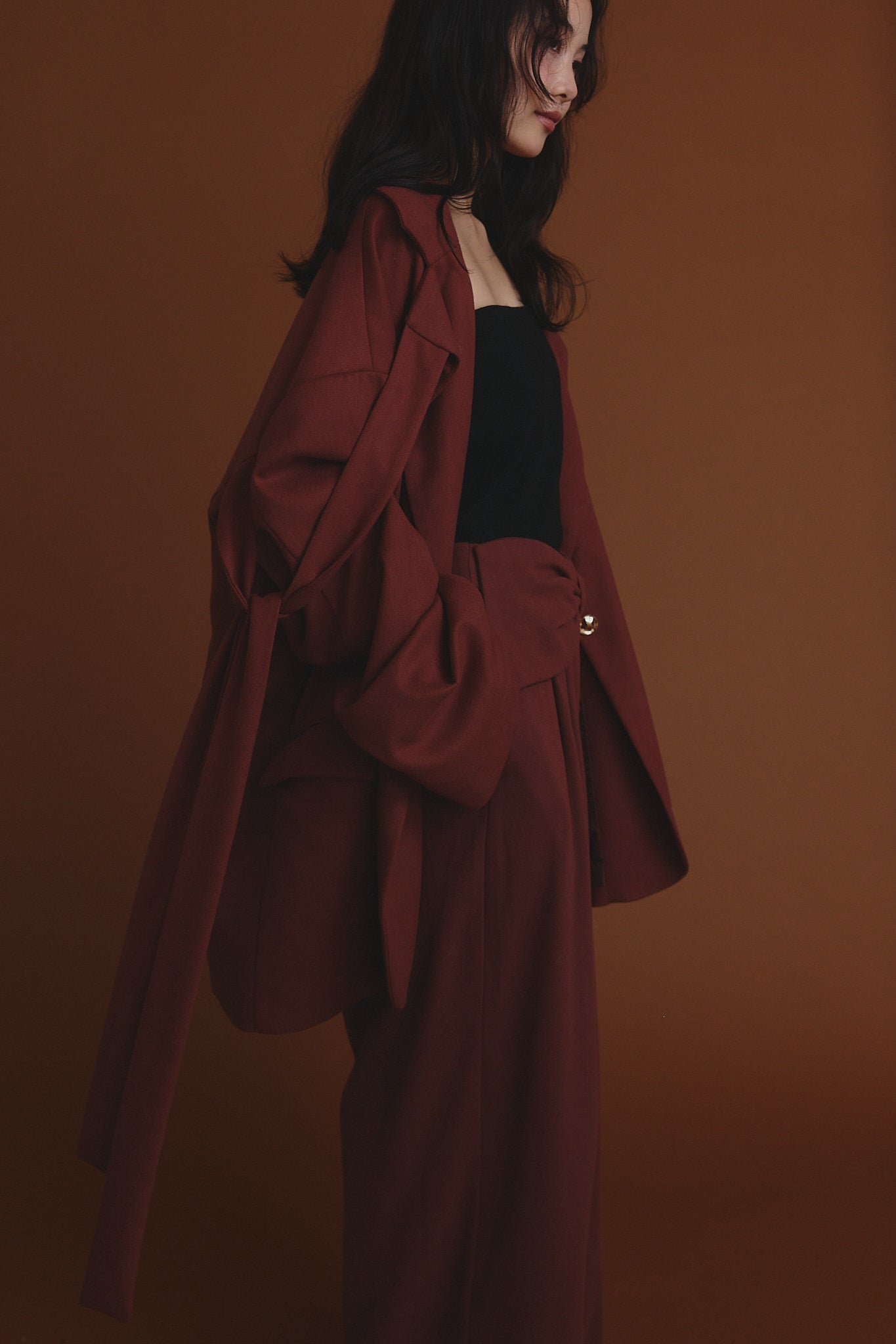 waist ribbon design pants