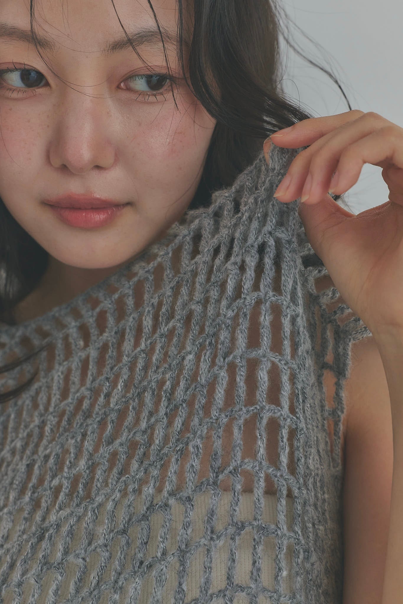 lace docking mesh knit