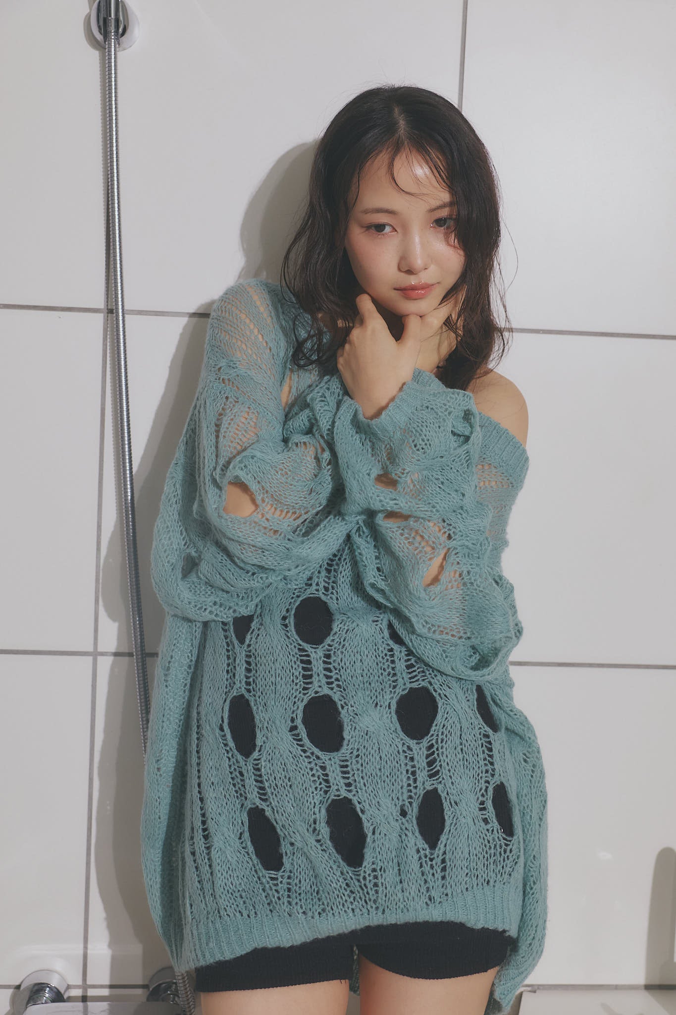 cloudy sheer knit