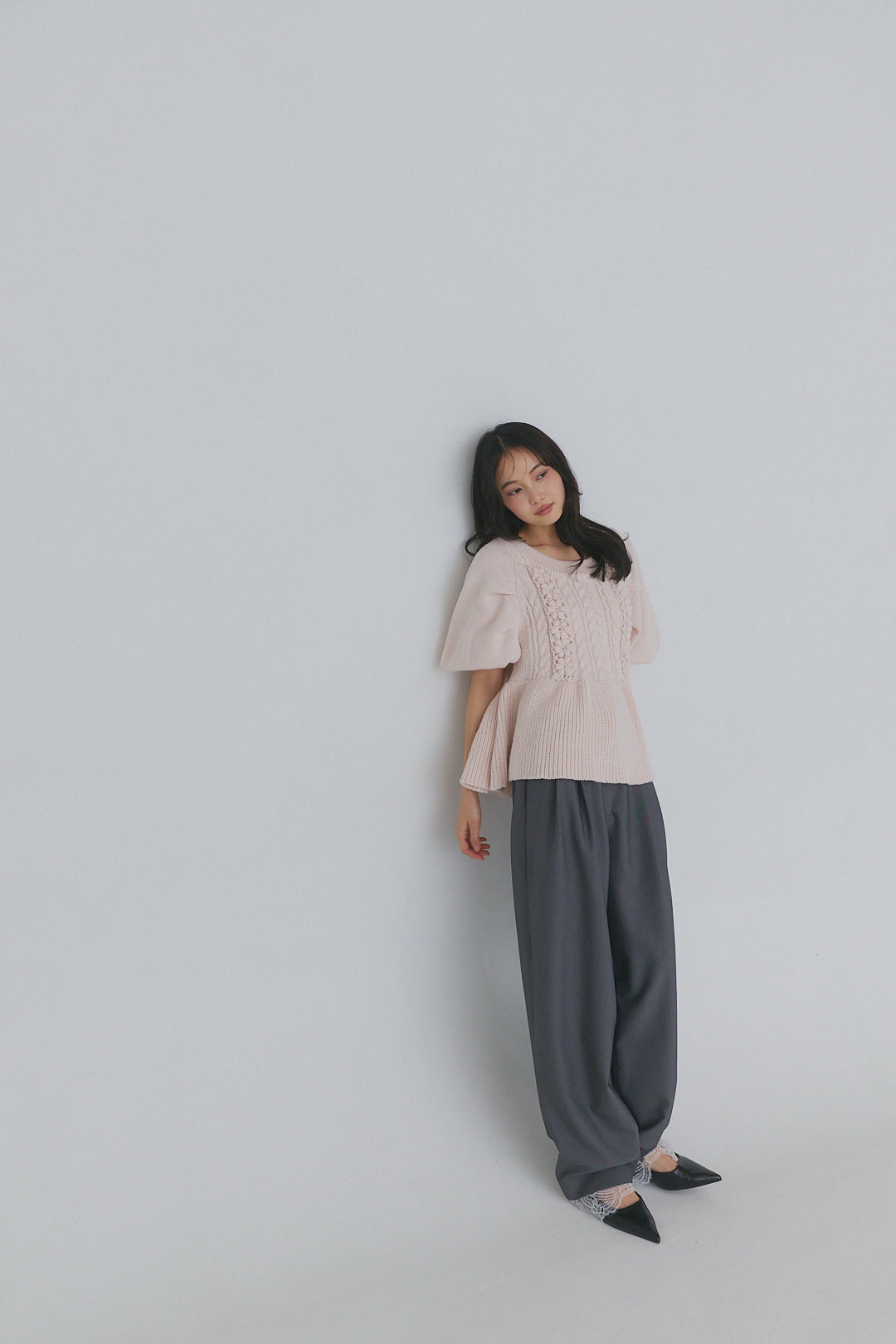 flower cable design knit