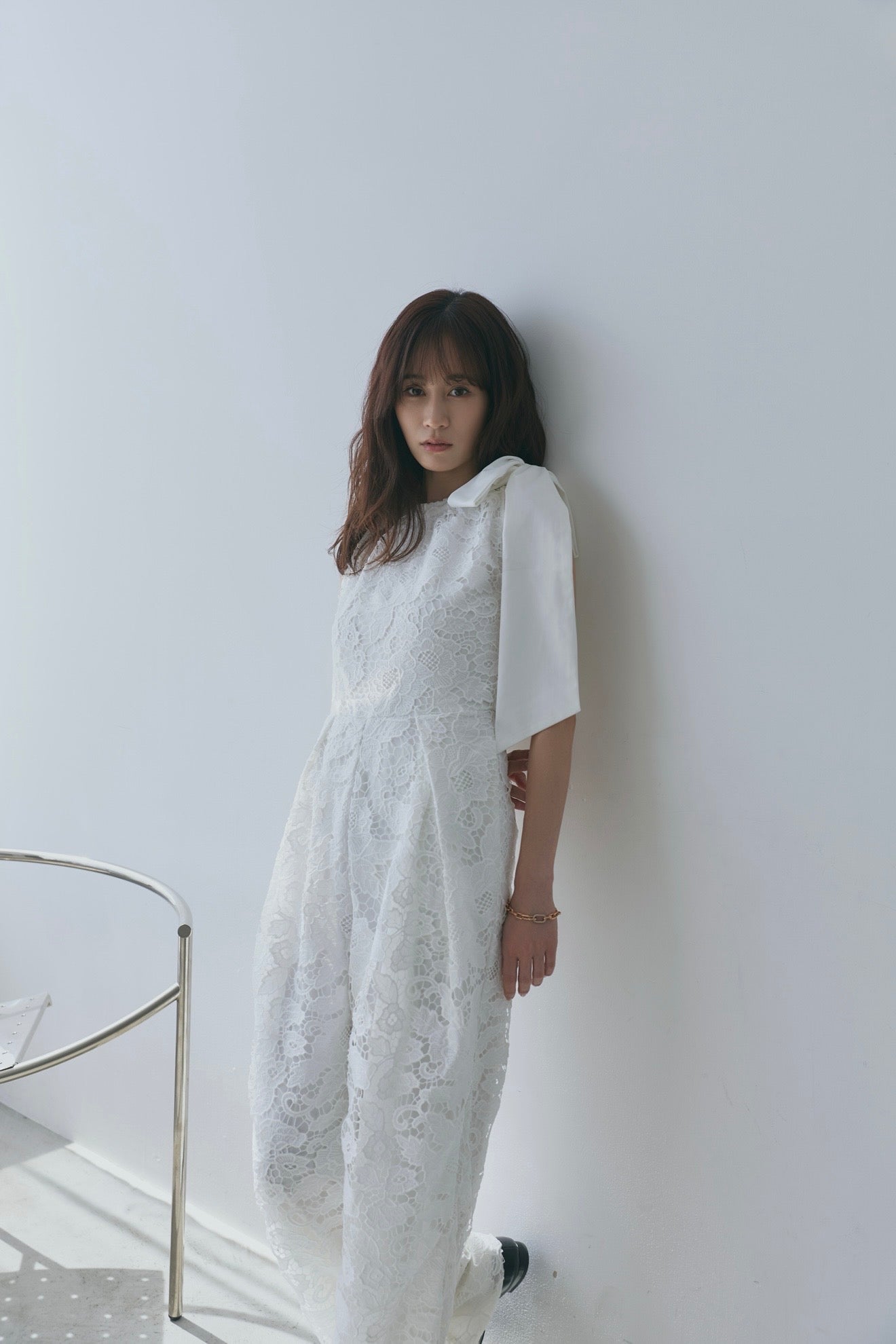 ribbon shoulder lace combinaison