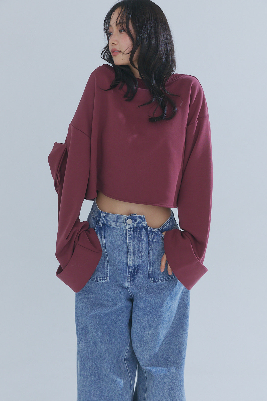 back open ribbon sweat