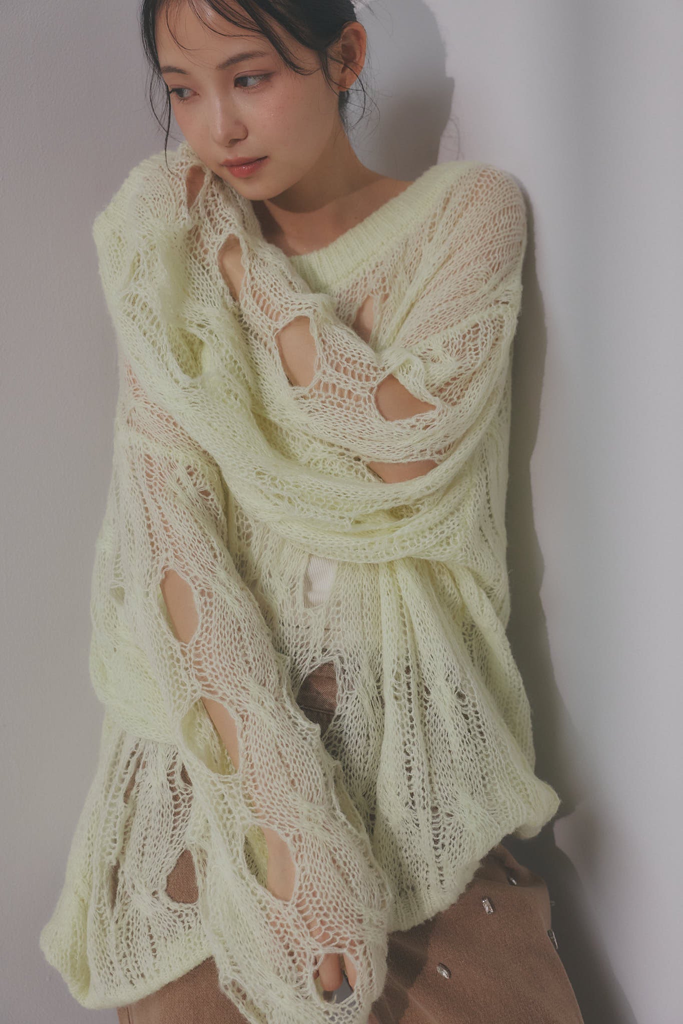 cloudy sheer knit