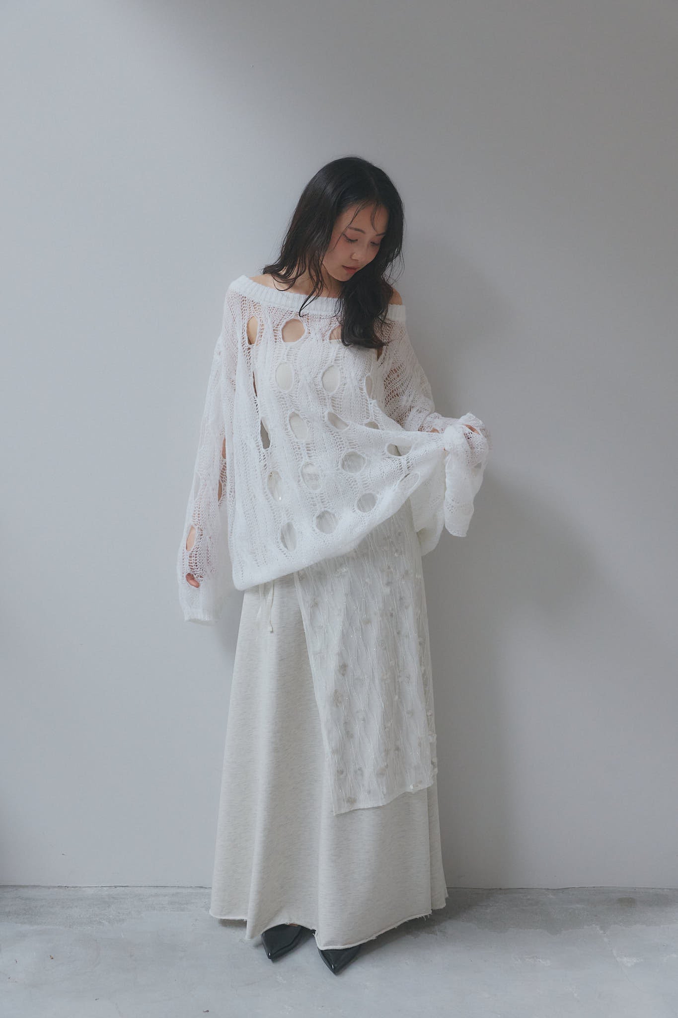 cloudy sheer knit