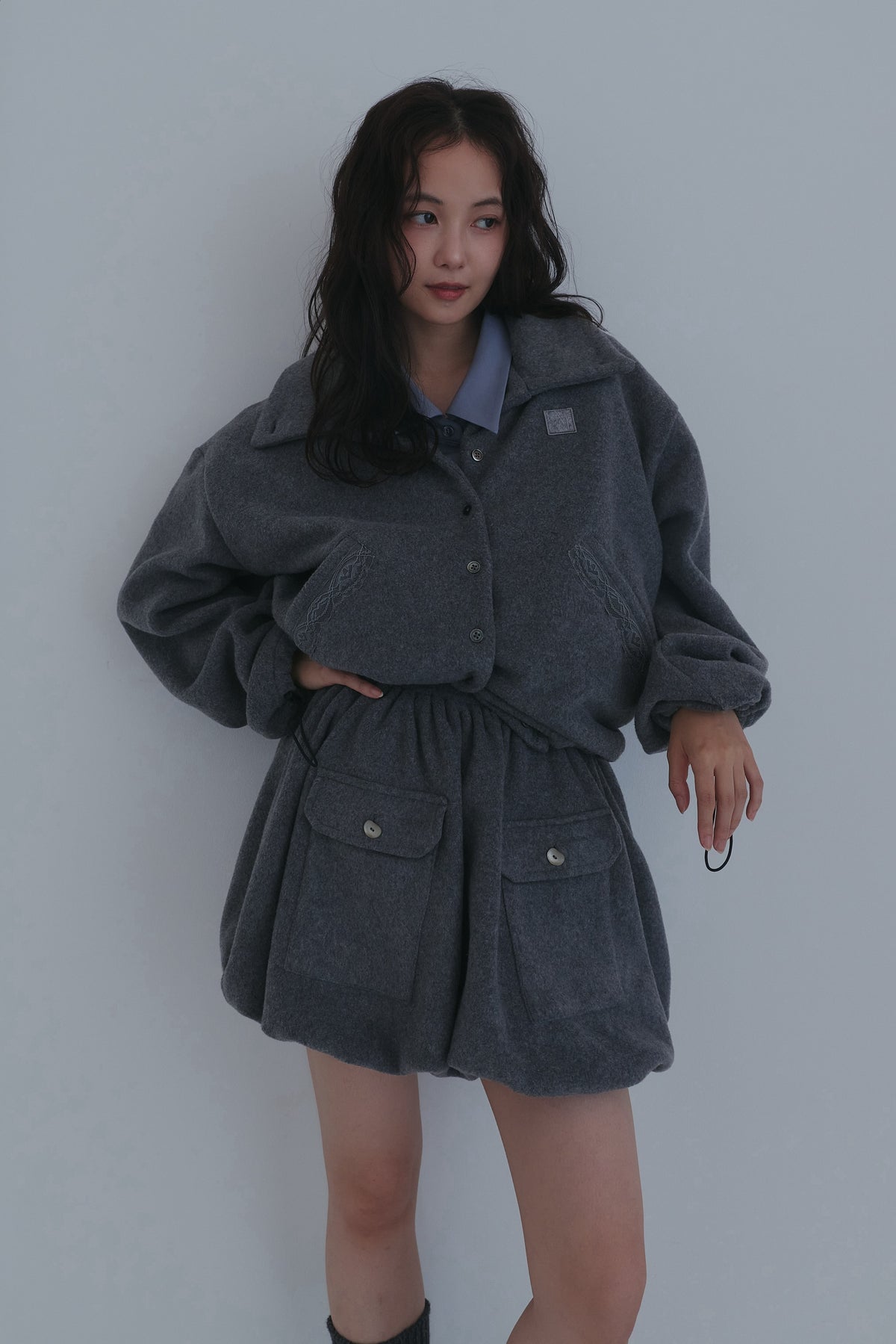 fleece balloon skirt