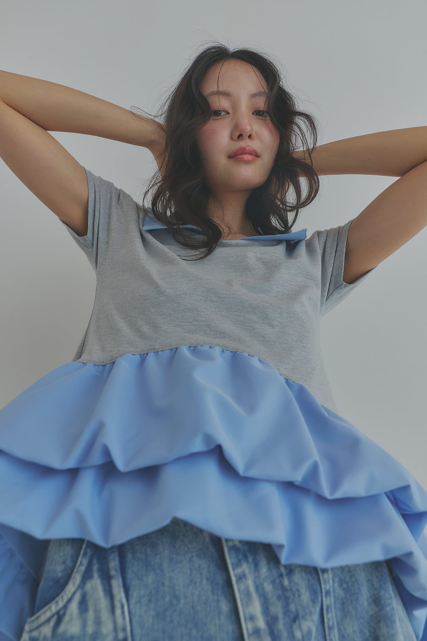 bicolor frill tops