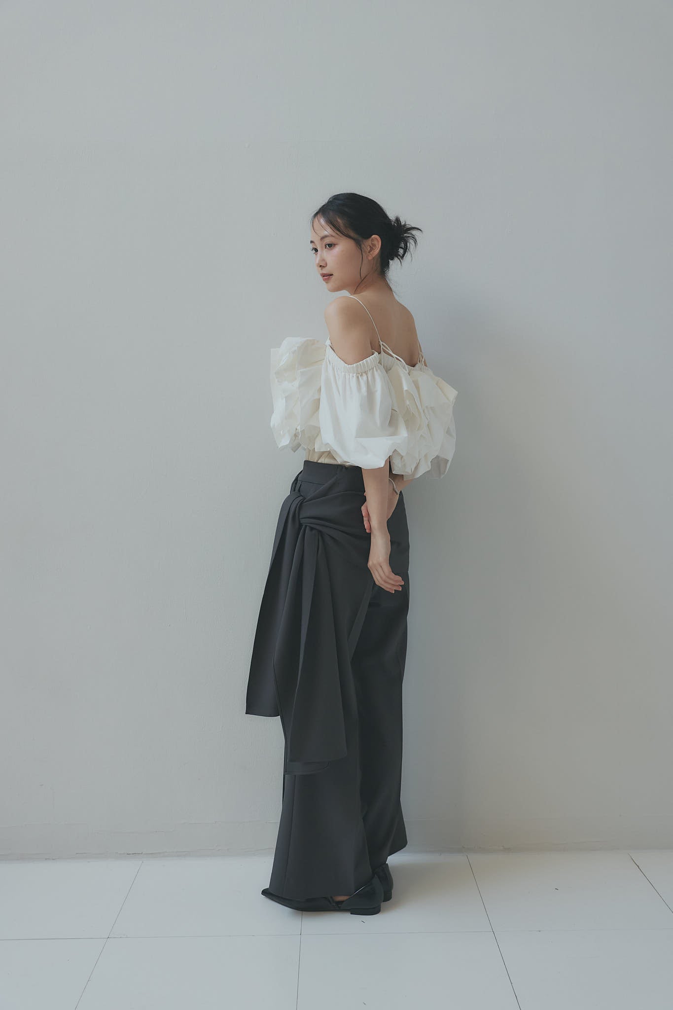 layered rap flare pants