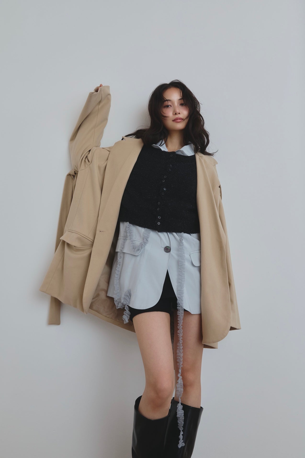 glitter long sleeve cardigan