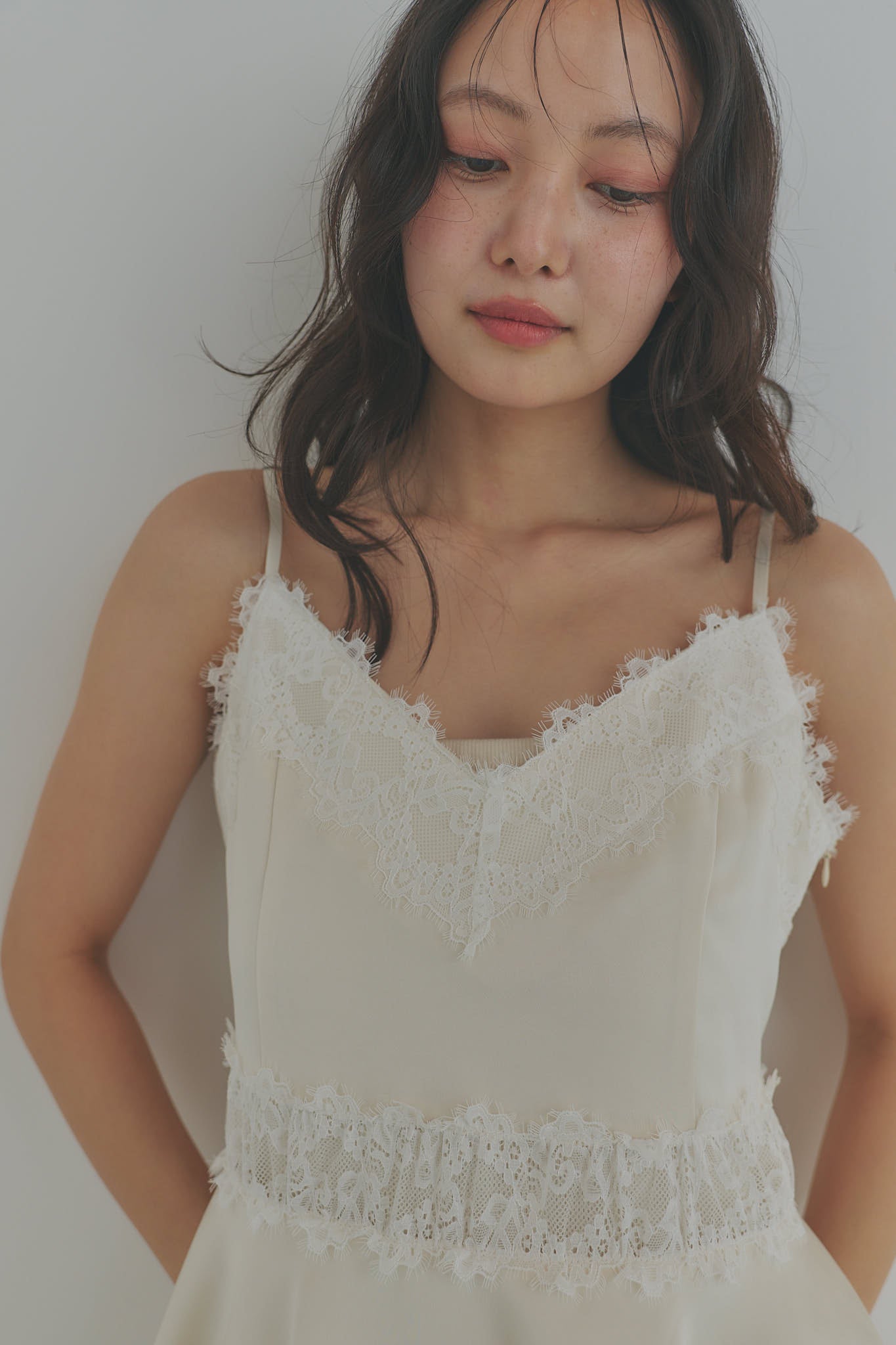 asymmetry lace camisole