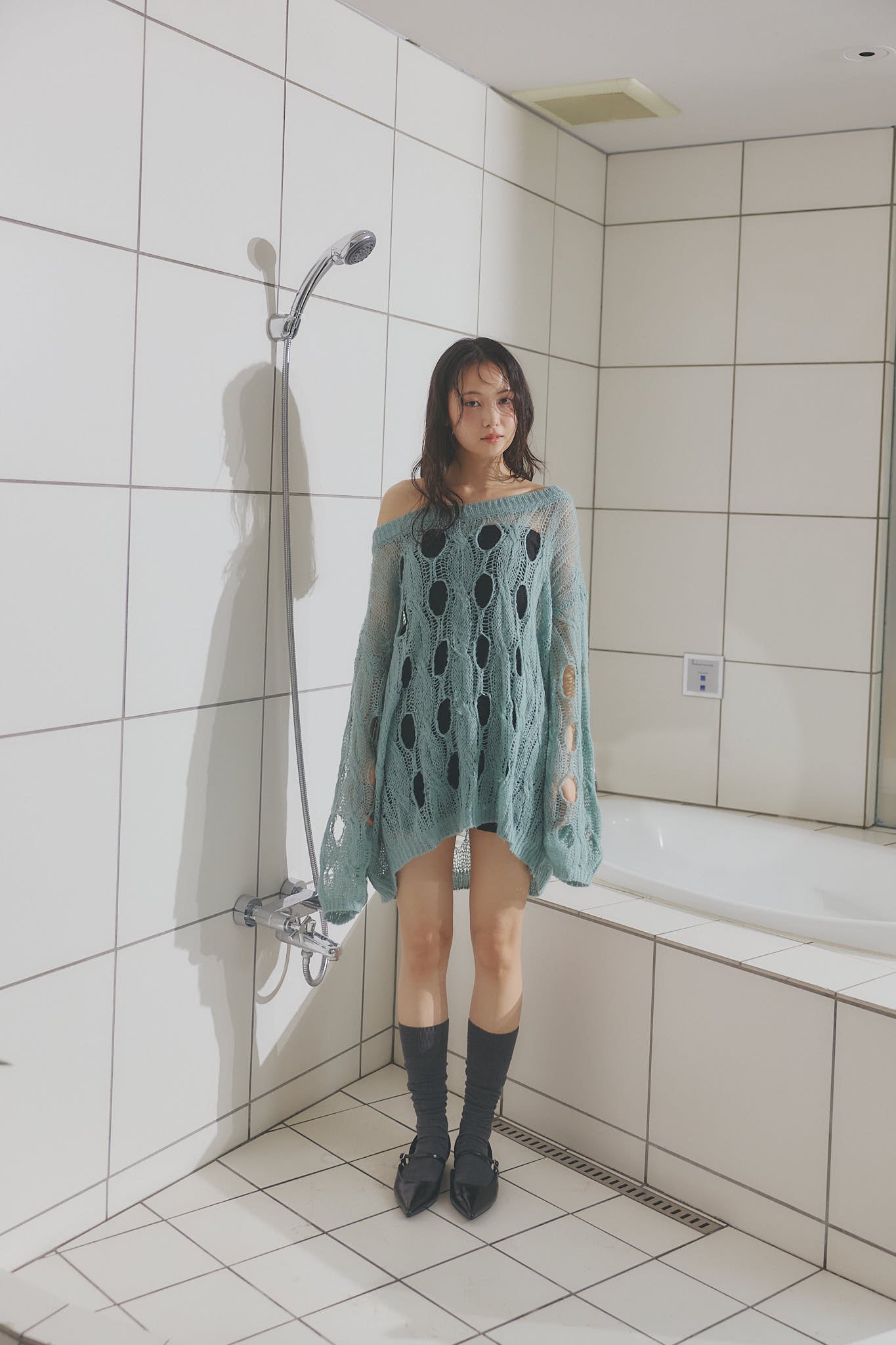 cloudy sheer knit