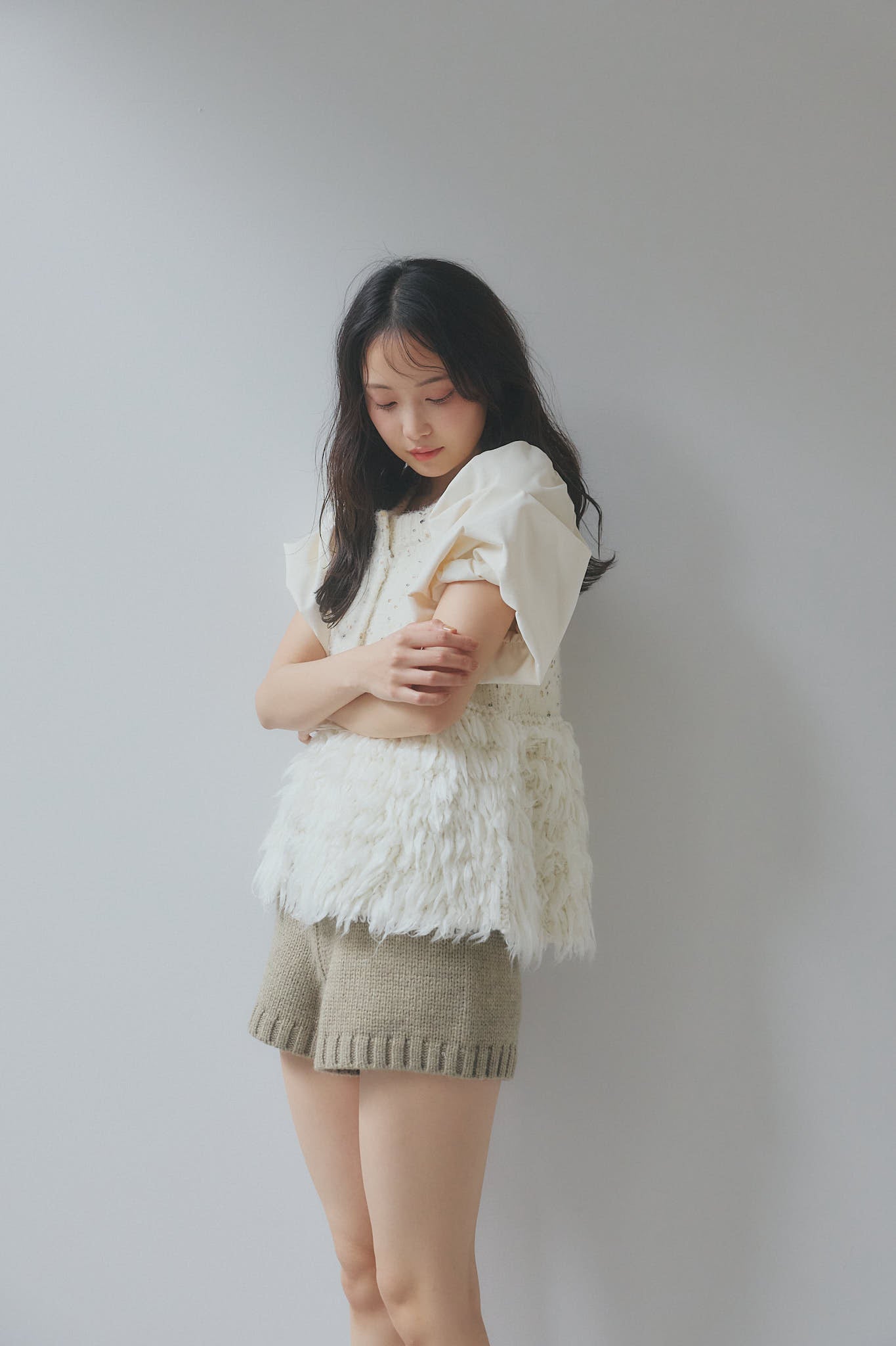 fringe design glitter summer knit