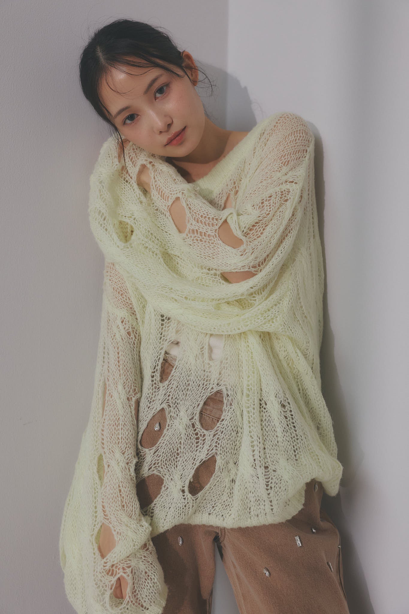 cloudy sheer knit